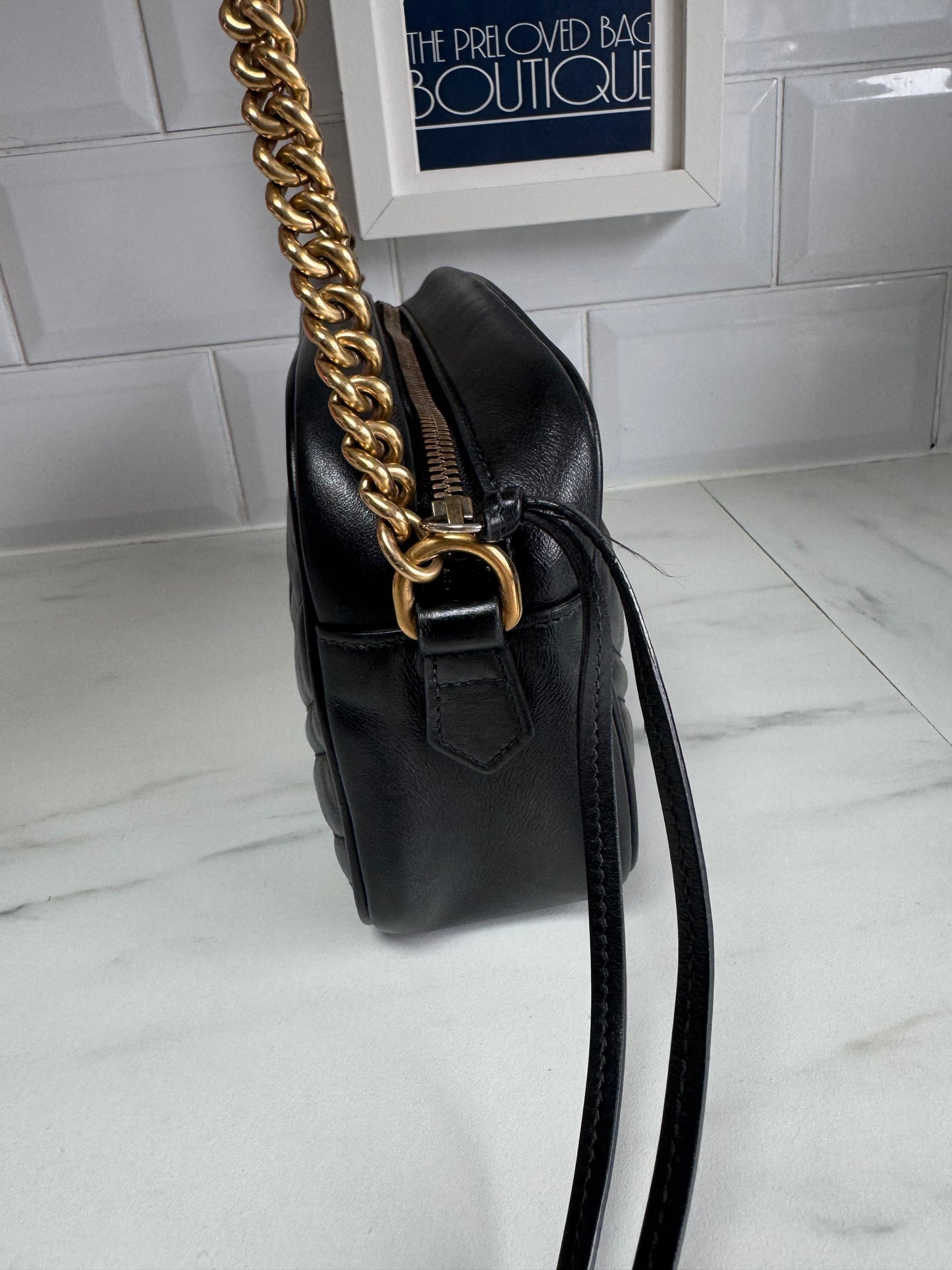 Gucci GG Mini Marmont Shoulder Bag - Black