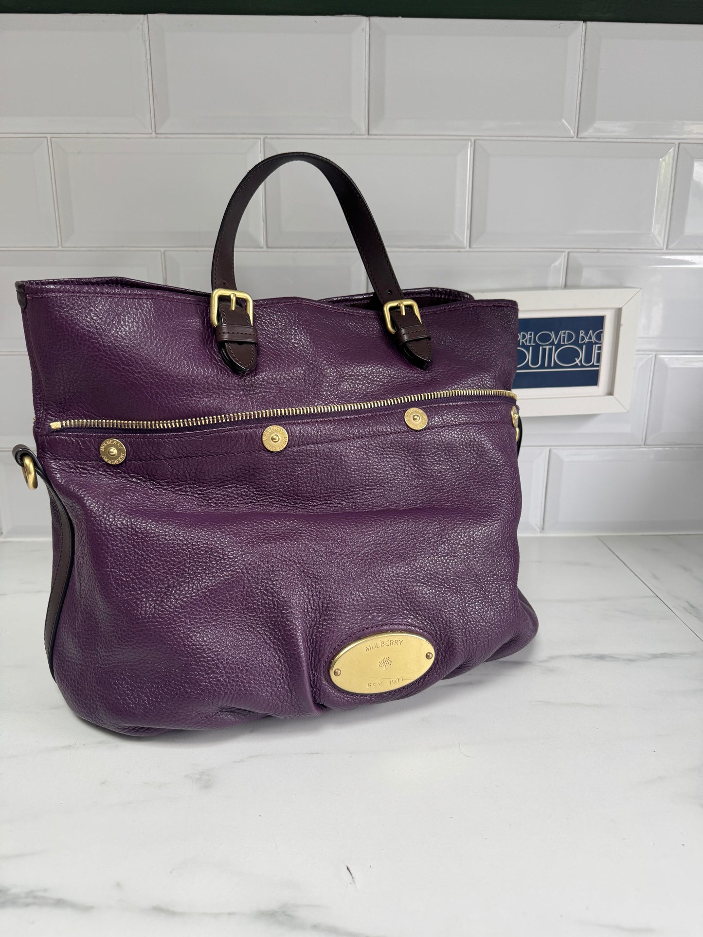Mulberry Mitzy Tote - Eggplant