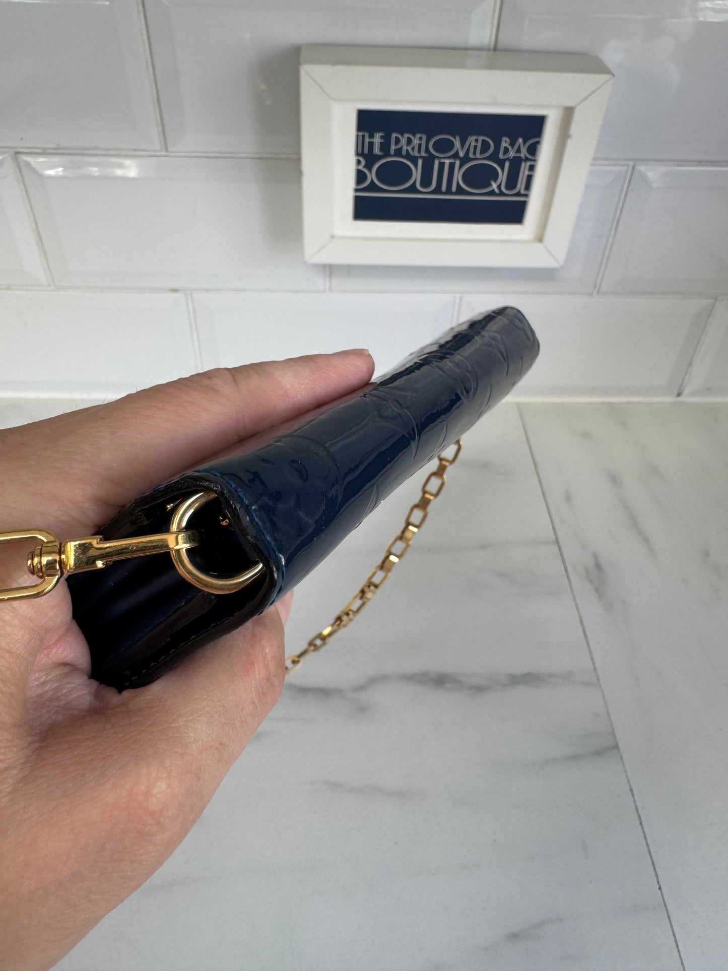 Louis Vuitton Monogram Vernis Chaine Wallet - Grand Bleu