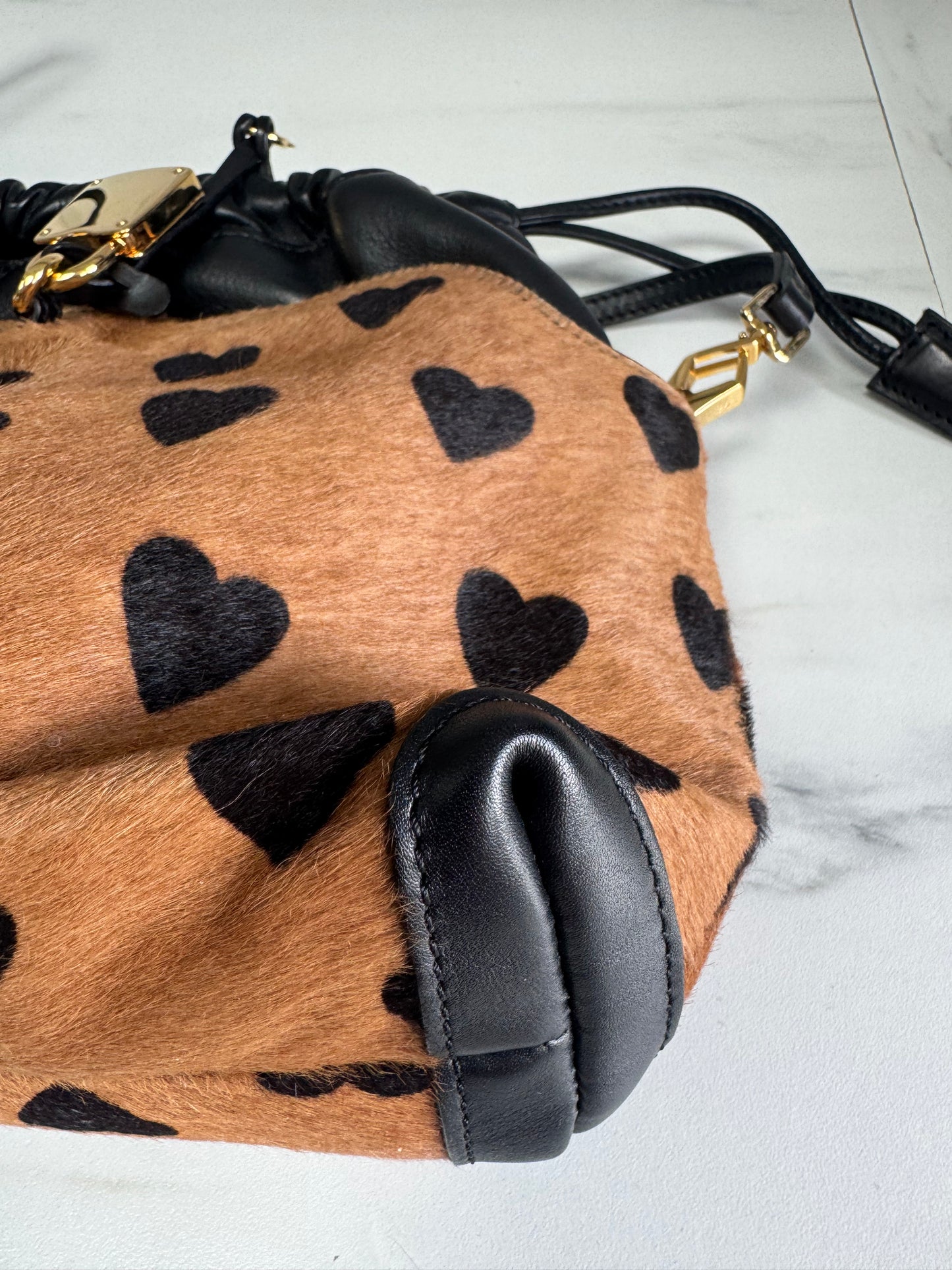 Burberry Little Crush Heart & Lock Bag - Brown and Black