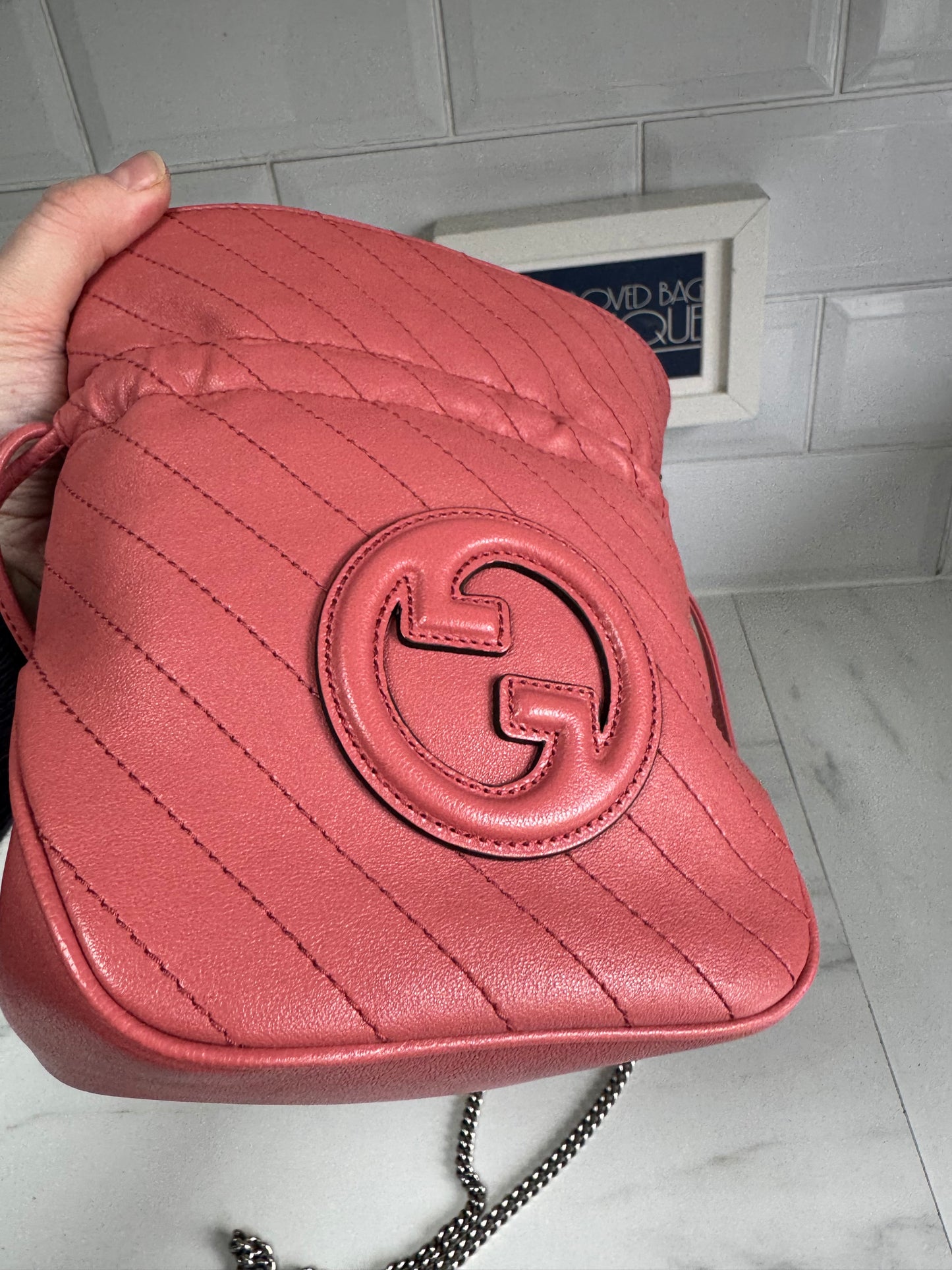 Gucci Blondie Mini Bucket Bag - Coral Pink