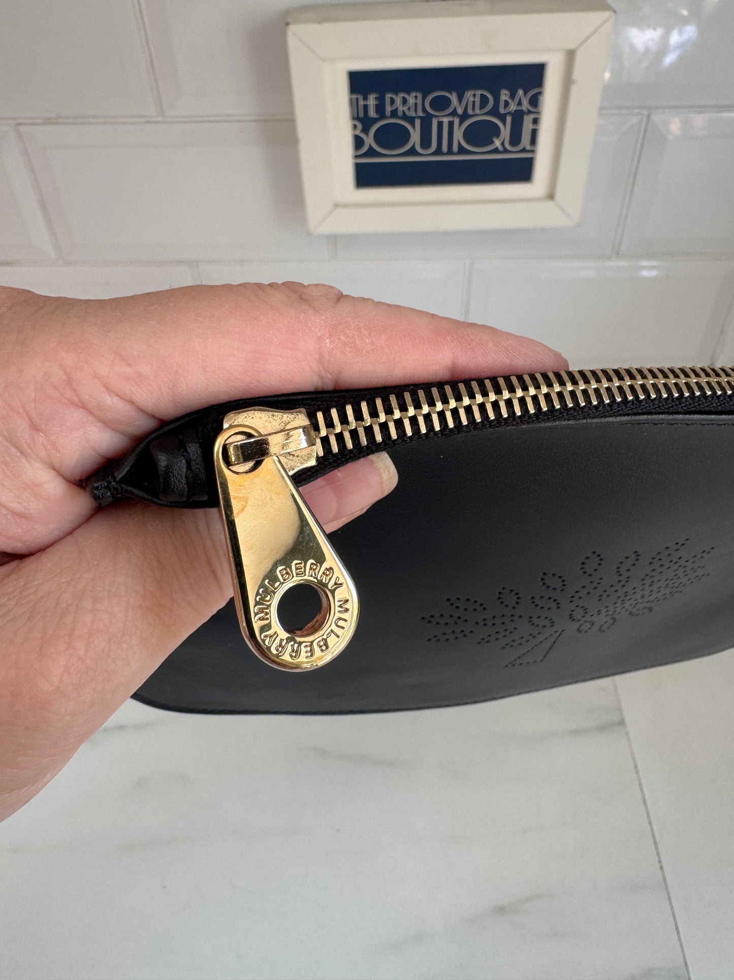 Mulberry Blossom Pouch - Black