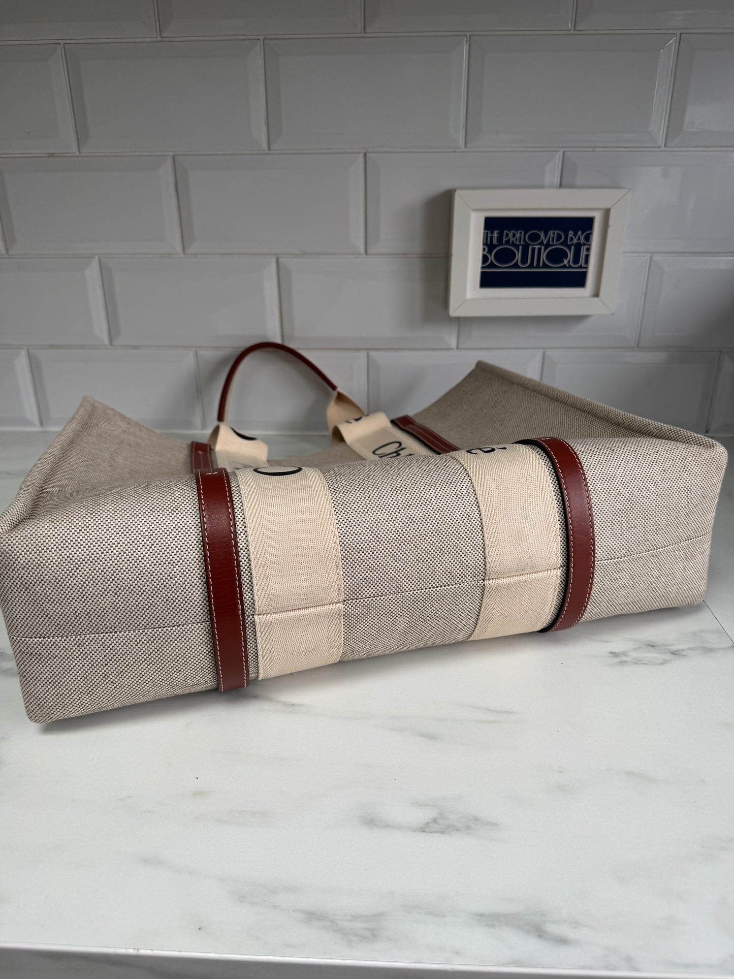 Chloé Large Woody Tote - Natural, Cream, Tan and Black