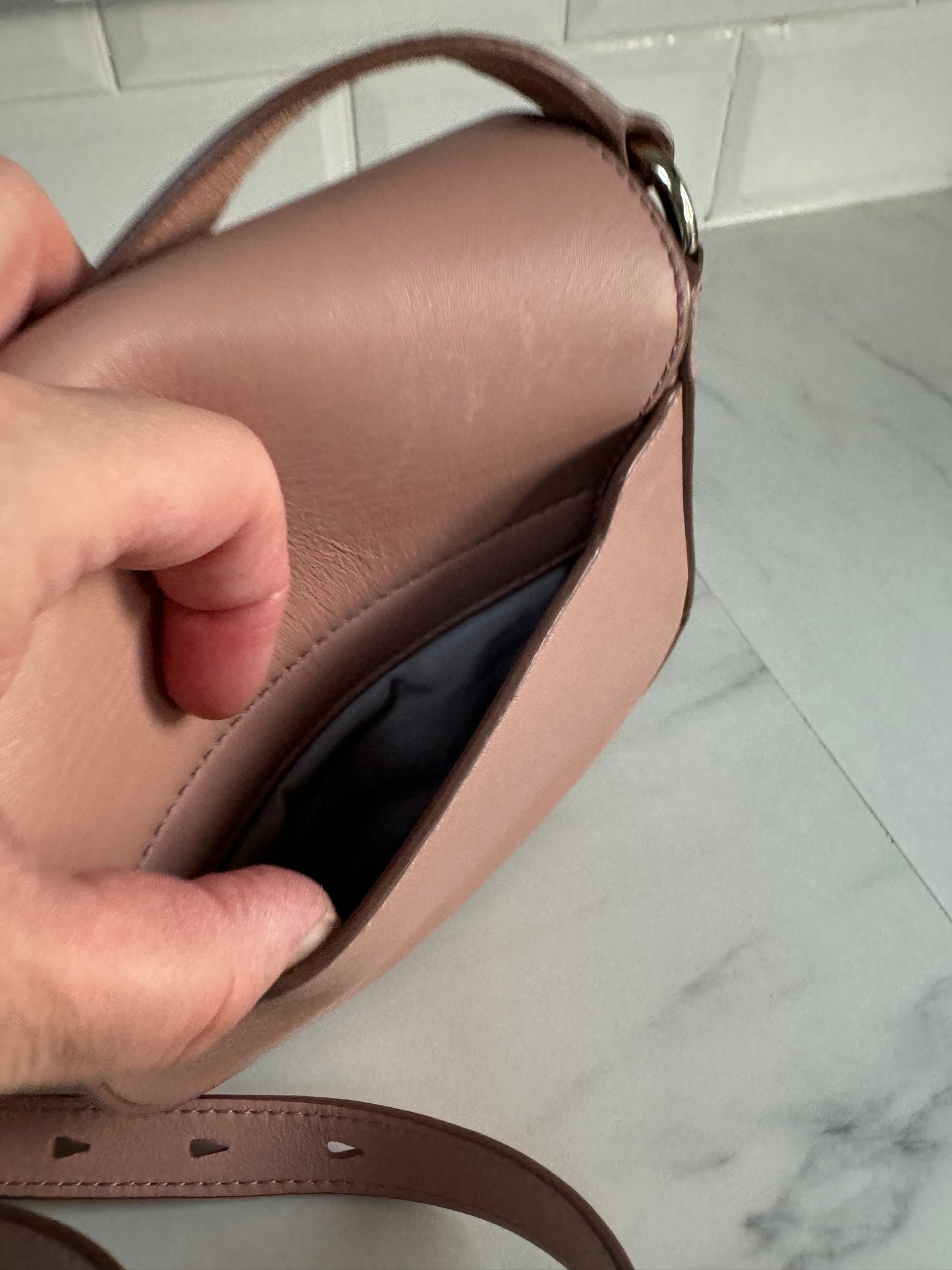 Alexander Wang Alpha Lia Saddle Bag - Blush Pink