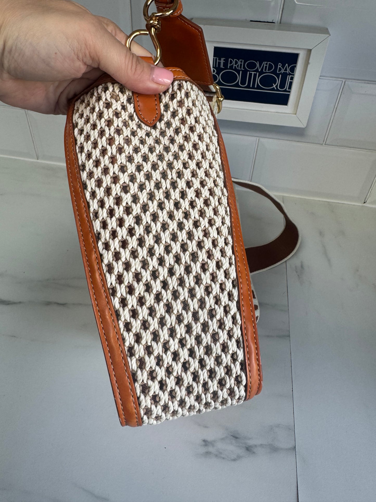 Stella McCartney Eco Mesh Rope Crossbody bag - Tan, Beige and Ivory