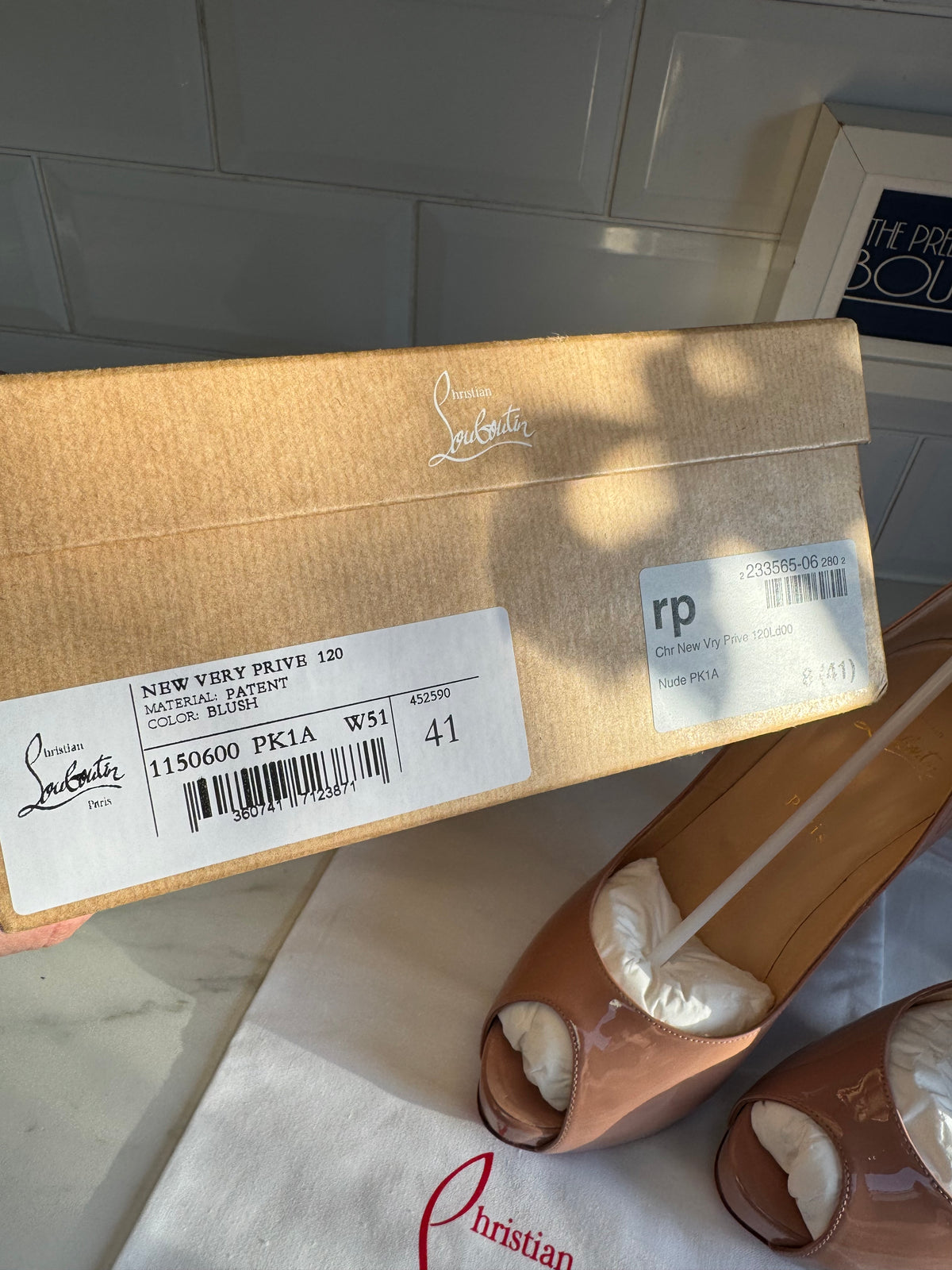 Christian Louboutin New Very Privé 120mm Open Toe Pumps - Nude