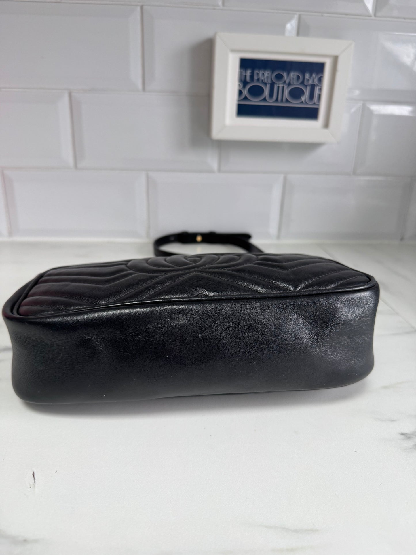 Gucci GG Mini Marmont Shoulder Bag - Black