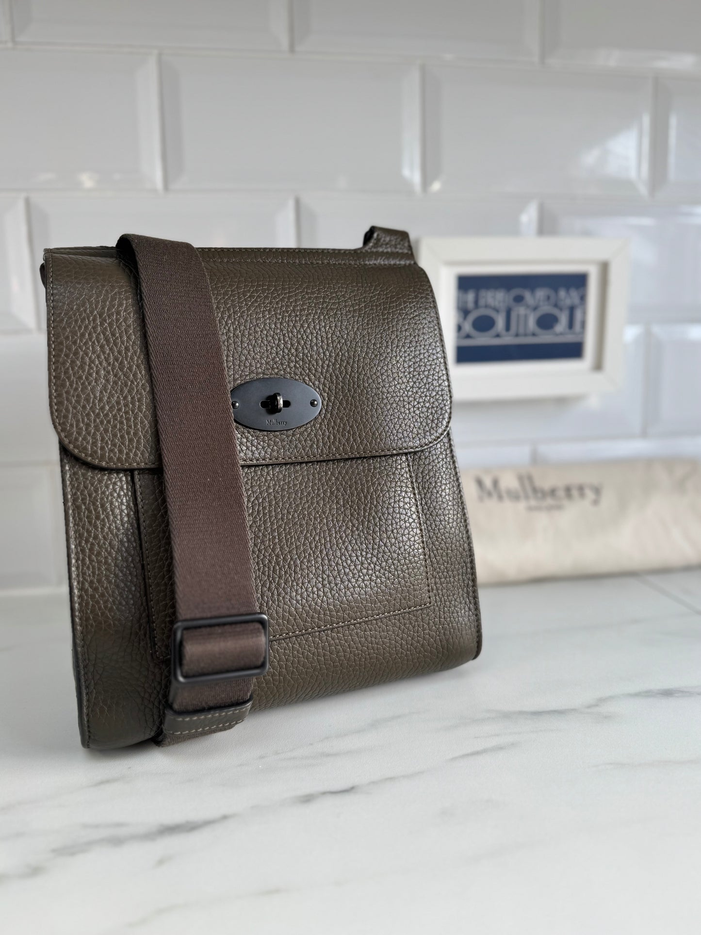 Mulberry Small Antony - Dark Palm