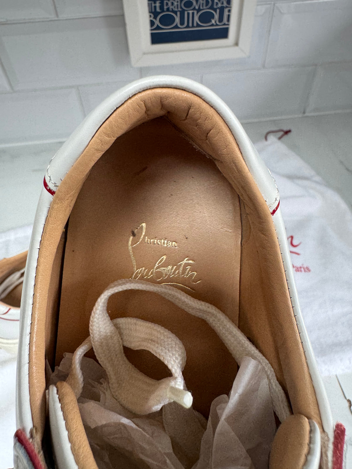Christian Louboutin Viera Sneakers - White and Red