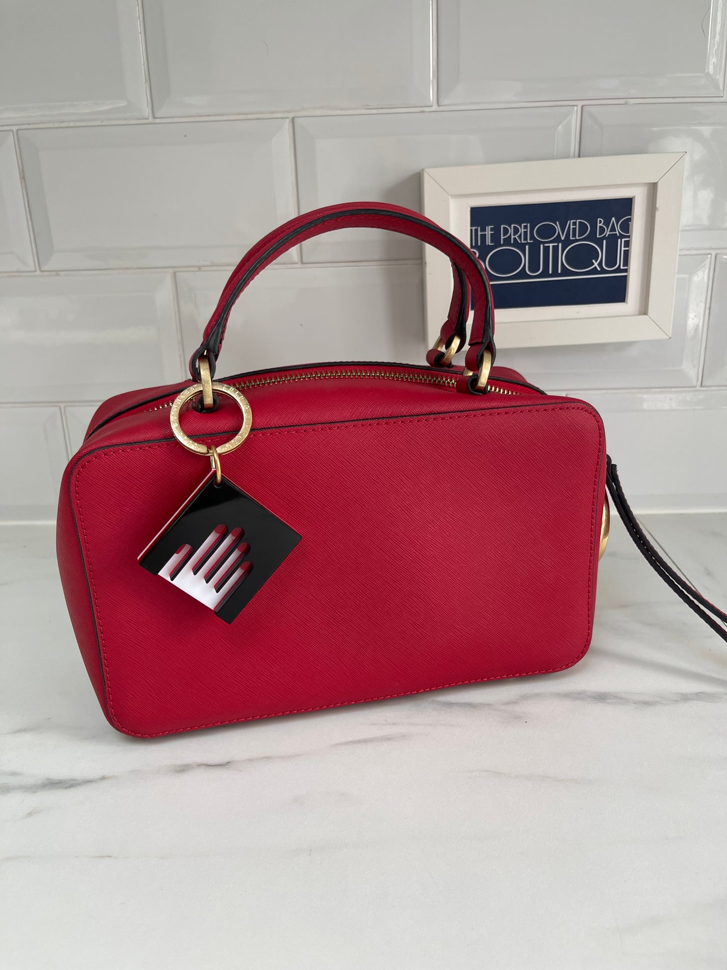 Lulu Guinness Top handle boxy bag - Red