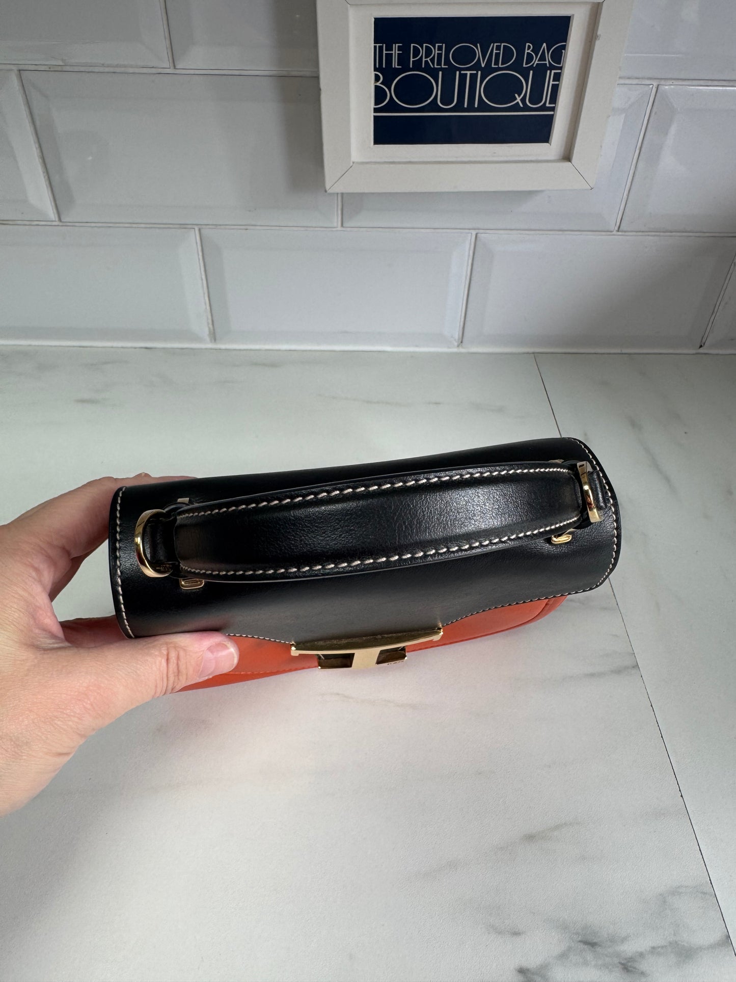 Tods T Bag - Black and Orange
