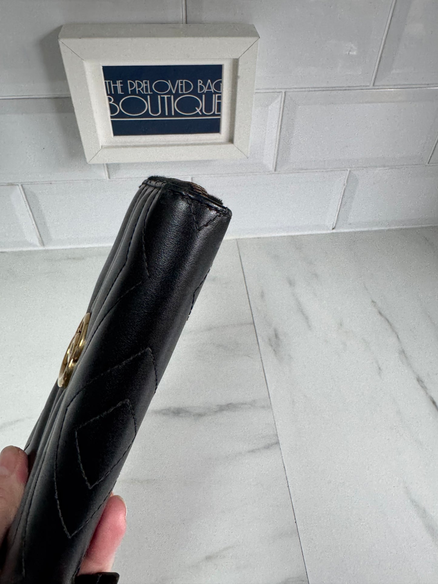Gucci GG Marmont Zip Around Wallet - Black
