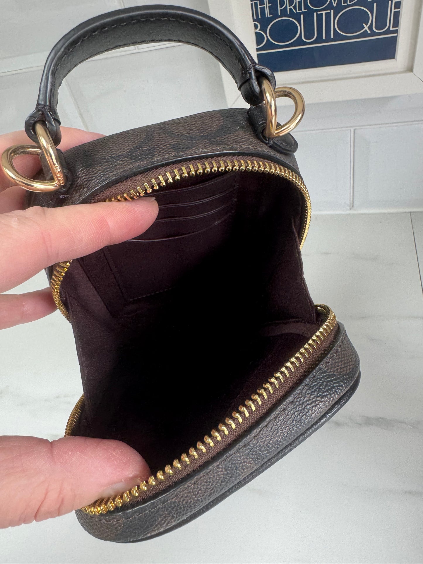 Coach Eva Crossbody Phone Bag - Brown
