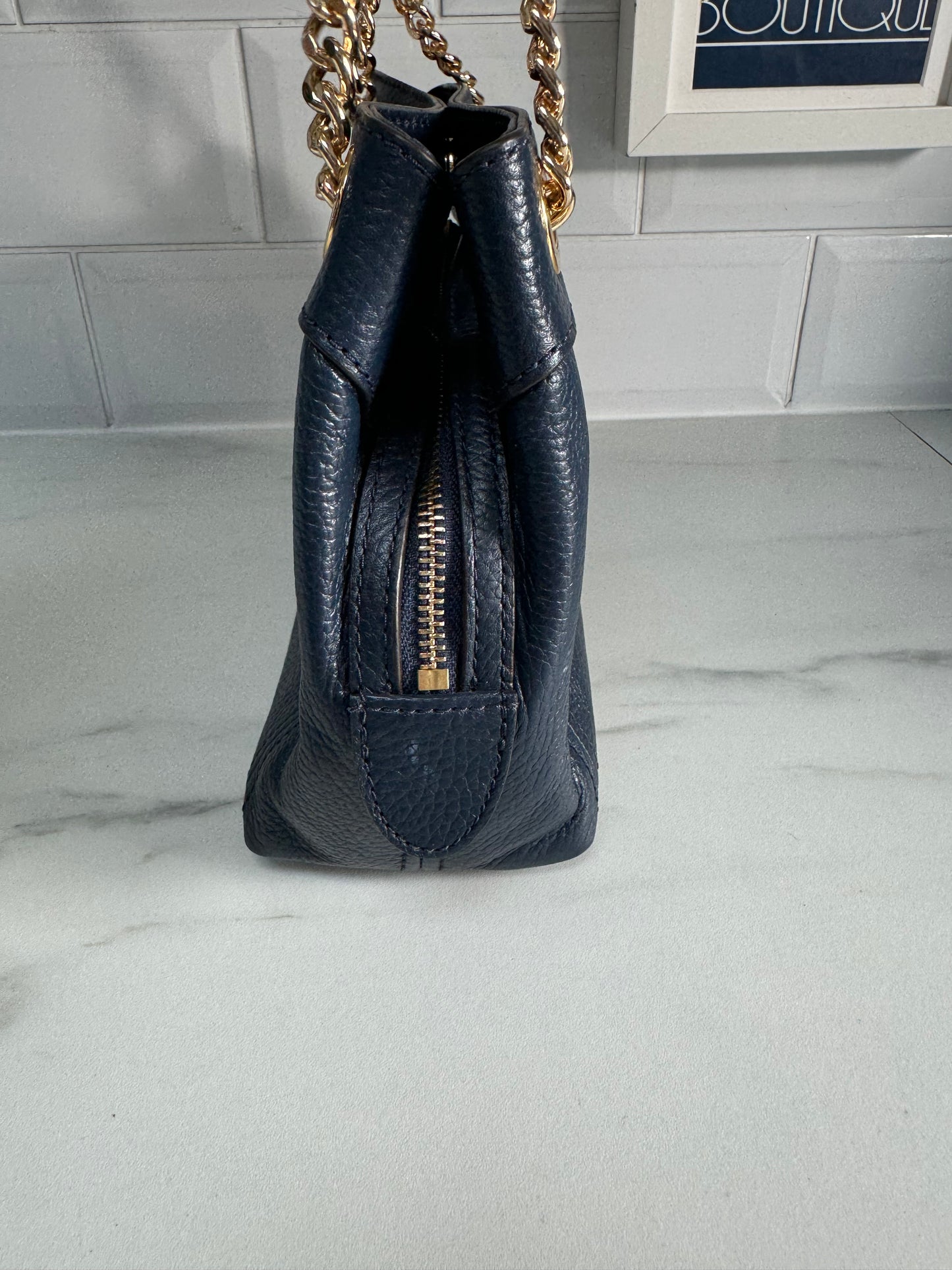 Michael Kors Jet Set Medium Shoulder Bag - Navy Blue