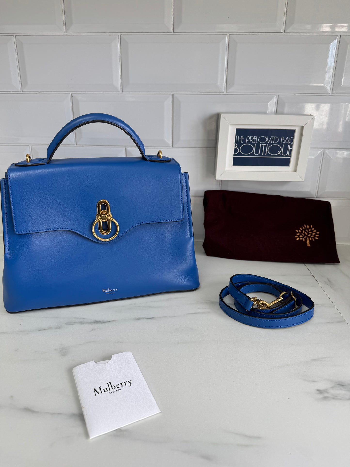 Mulberry Small Seaton - Porcelain Blue