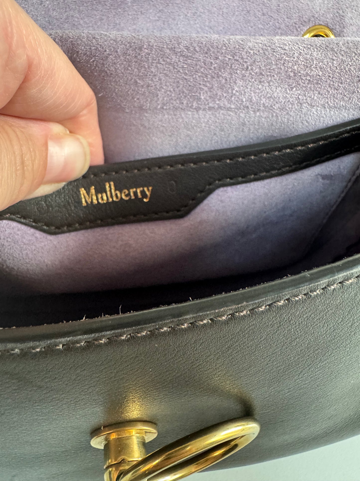 Mulberry Small Amberley Quilted Heart Satchel - Chocolate