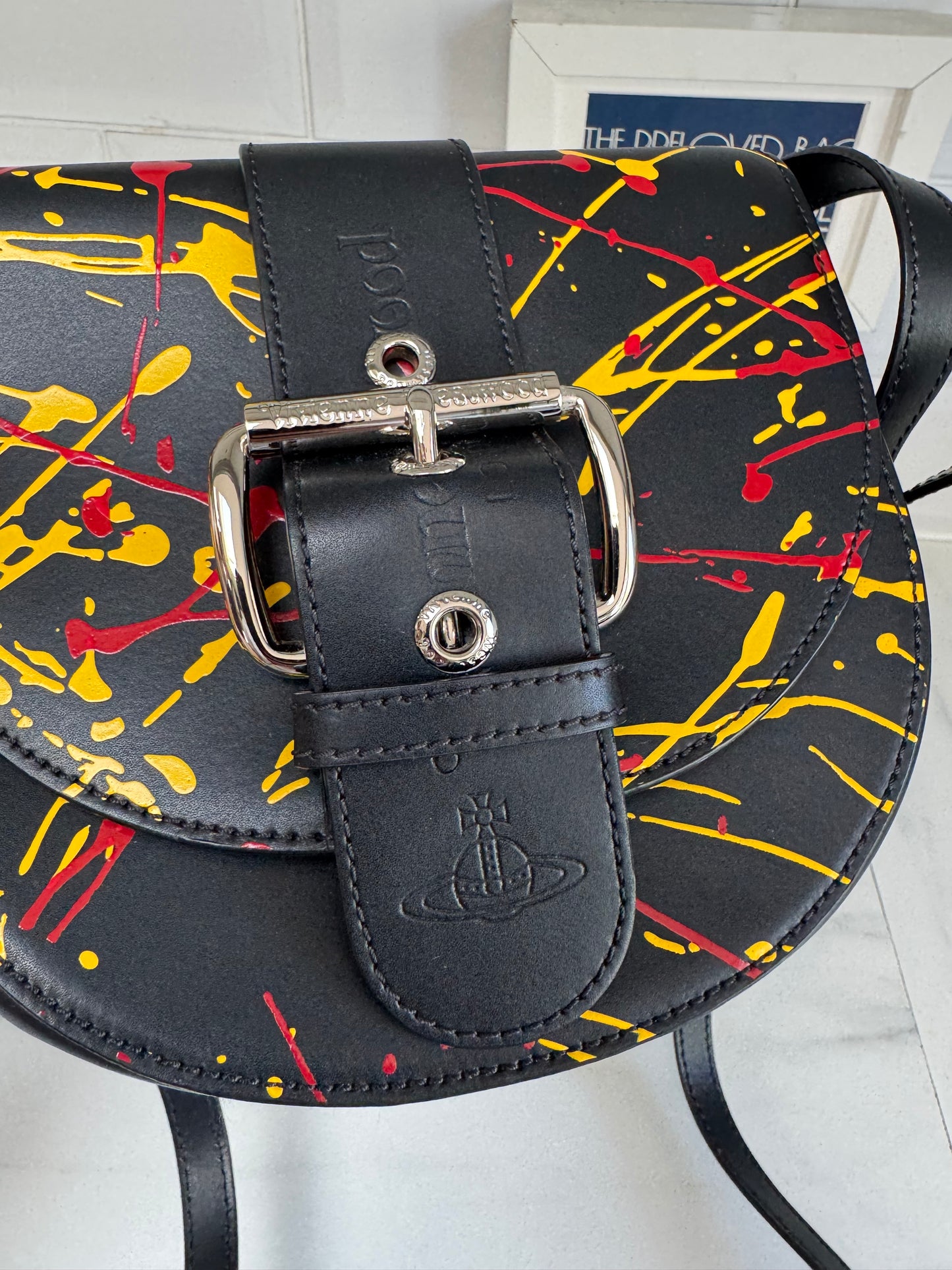 Vivienne Westwood Alex Saddle Bag - Black, Yellow, Red