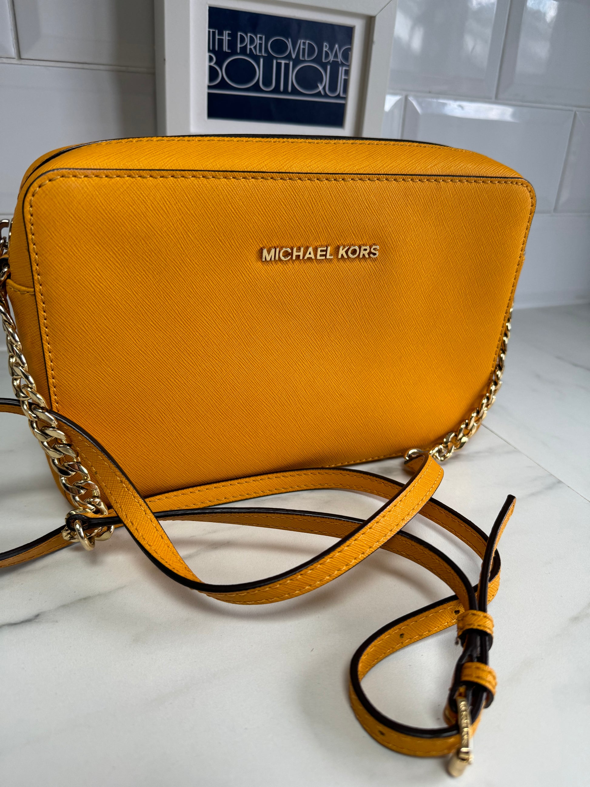 Michael kors yellow top crossbody