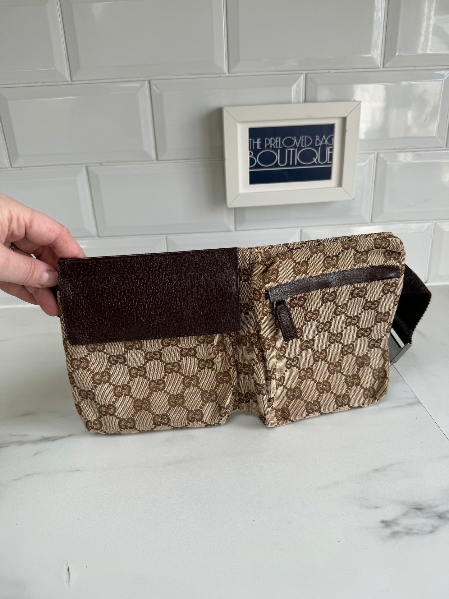 Gucci Waist/Belt Bag - Brown Monogram