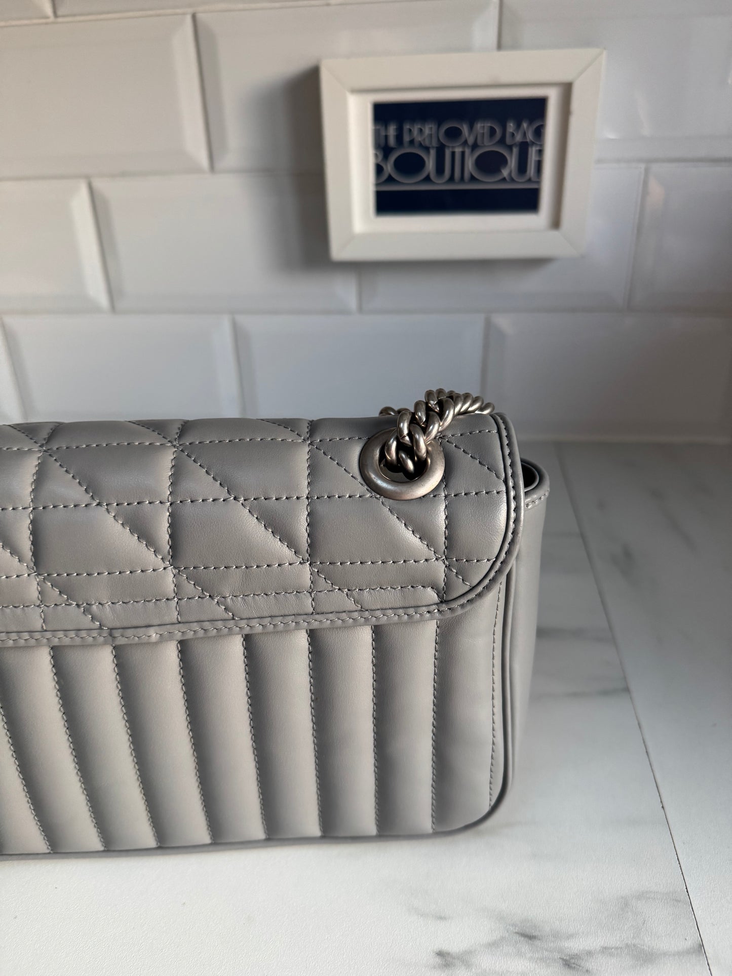 Gucci GG Marmont Shoulder Bag - Grey