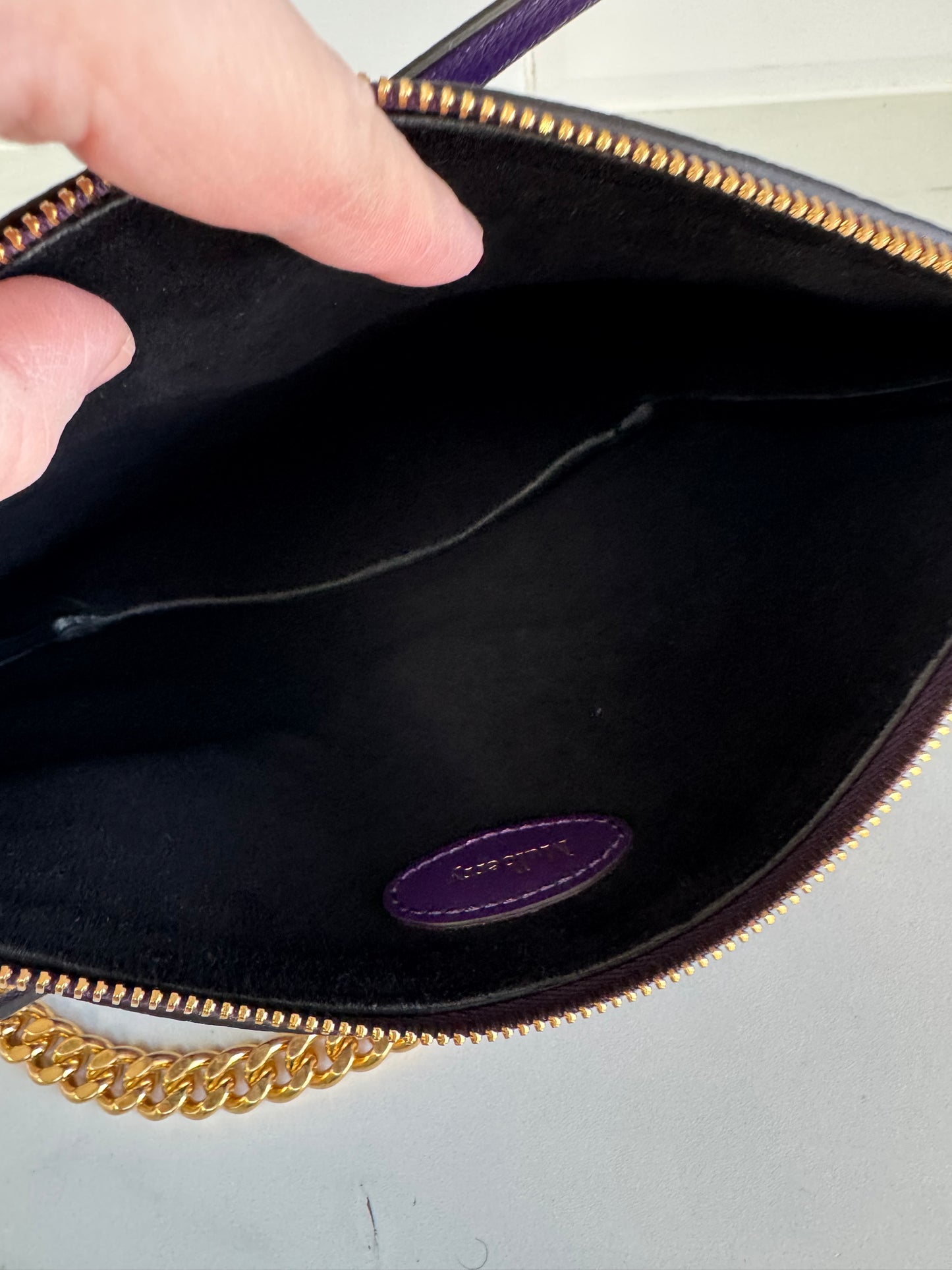 Mulberry M Zipped Pouch - Amethyst