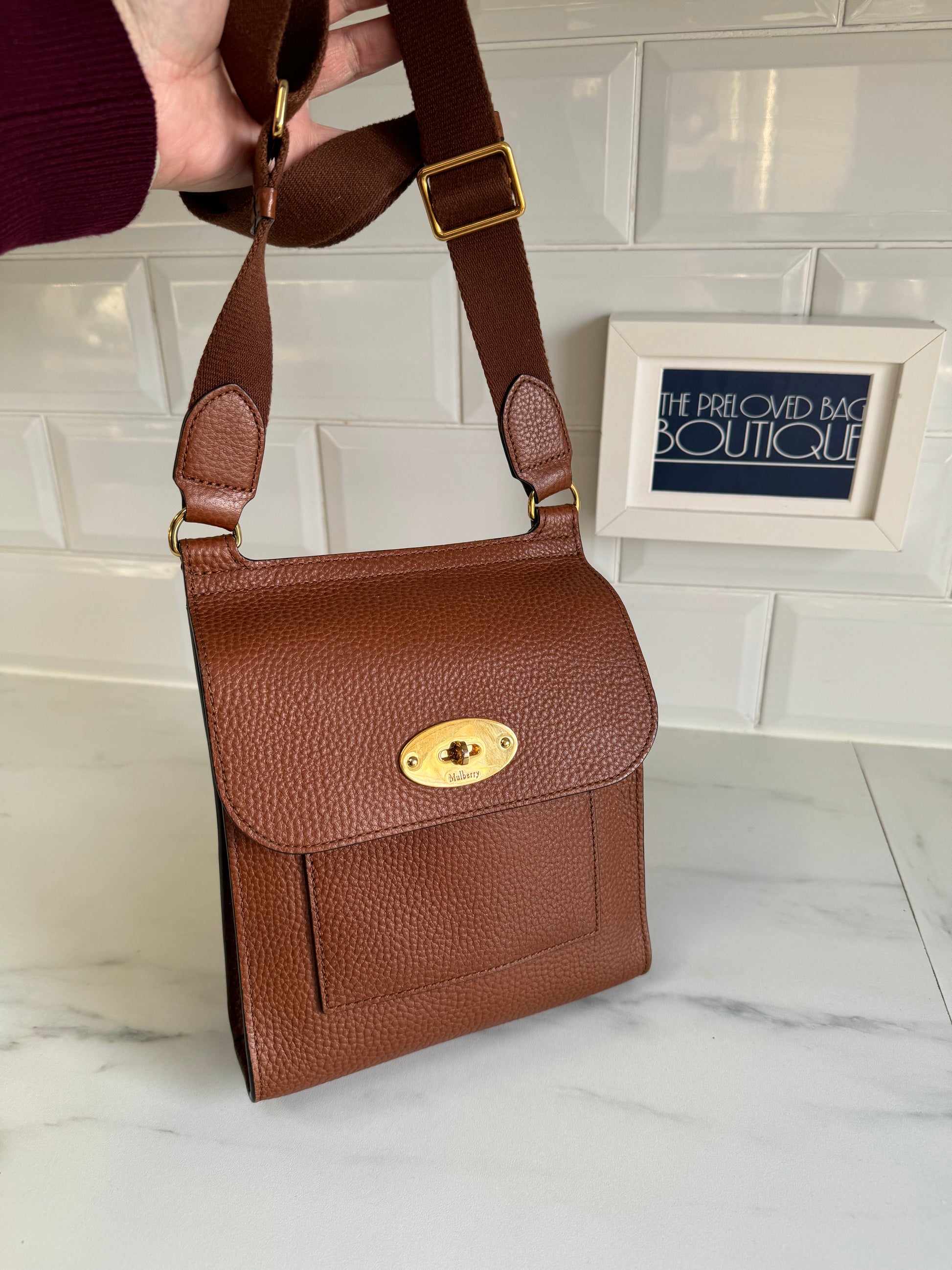 Mulberry Small Antony Oak The Preloved Bag Boutique