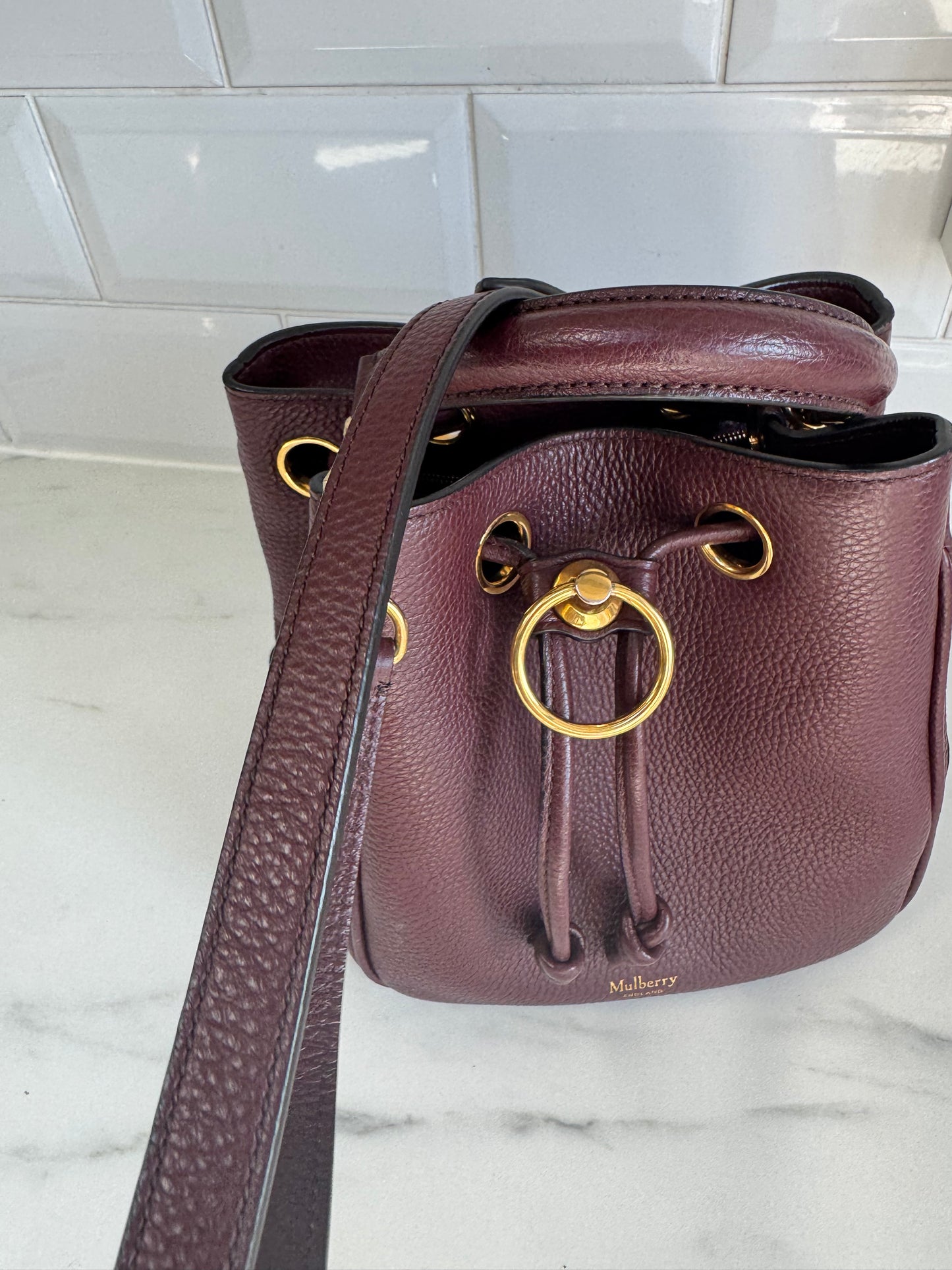 Mulberry Hampstead Bucket Bag - Oxblood