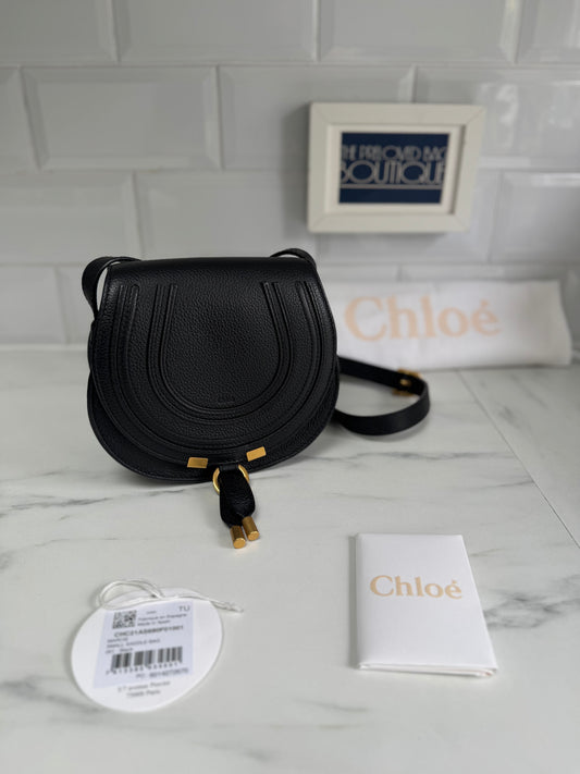 Chloé Small Marcie Saddle Bag - Black
