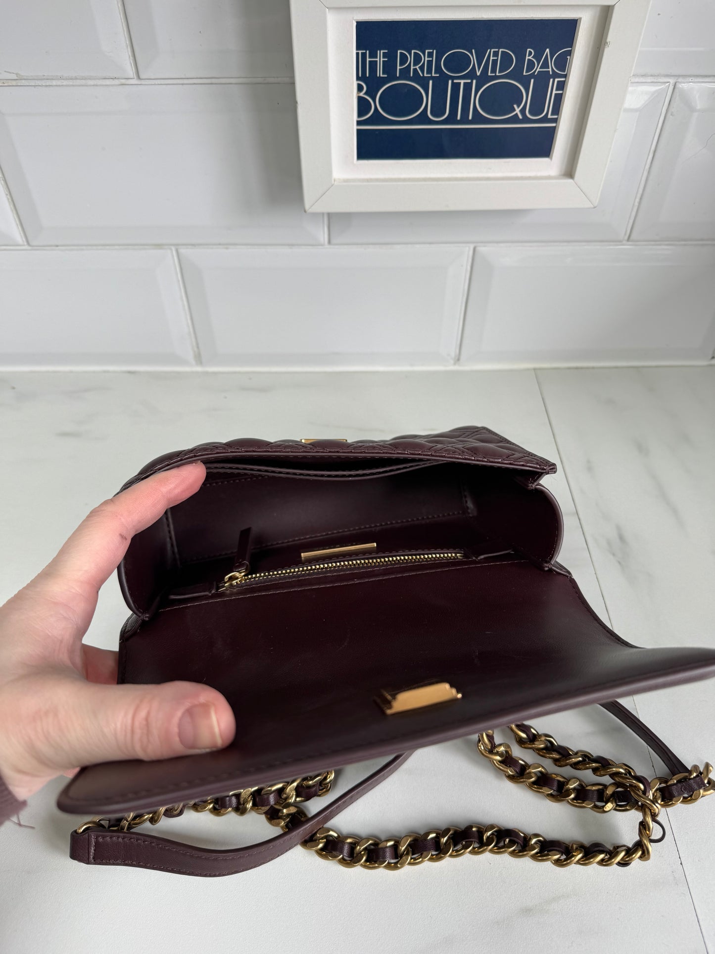 Tory Burch Fleming Shoulder Bag - Burgundy