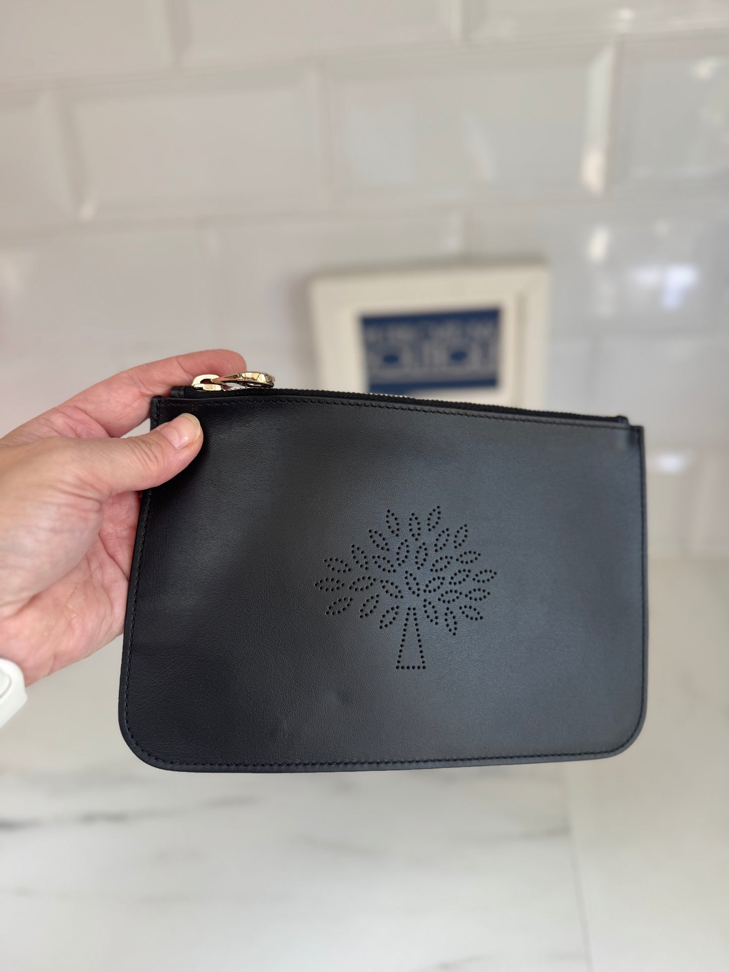Mulberry Blossom Pouch - Black