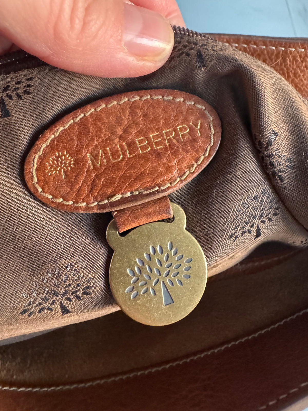 Mulberry Bonnie Satchel - Oak