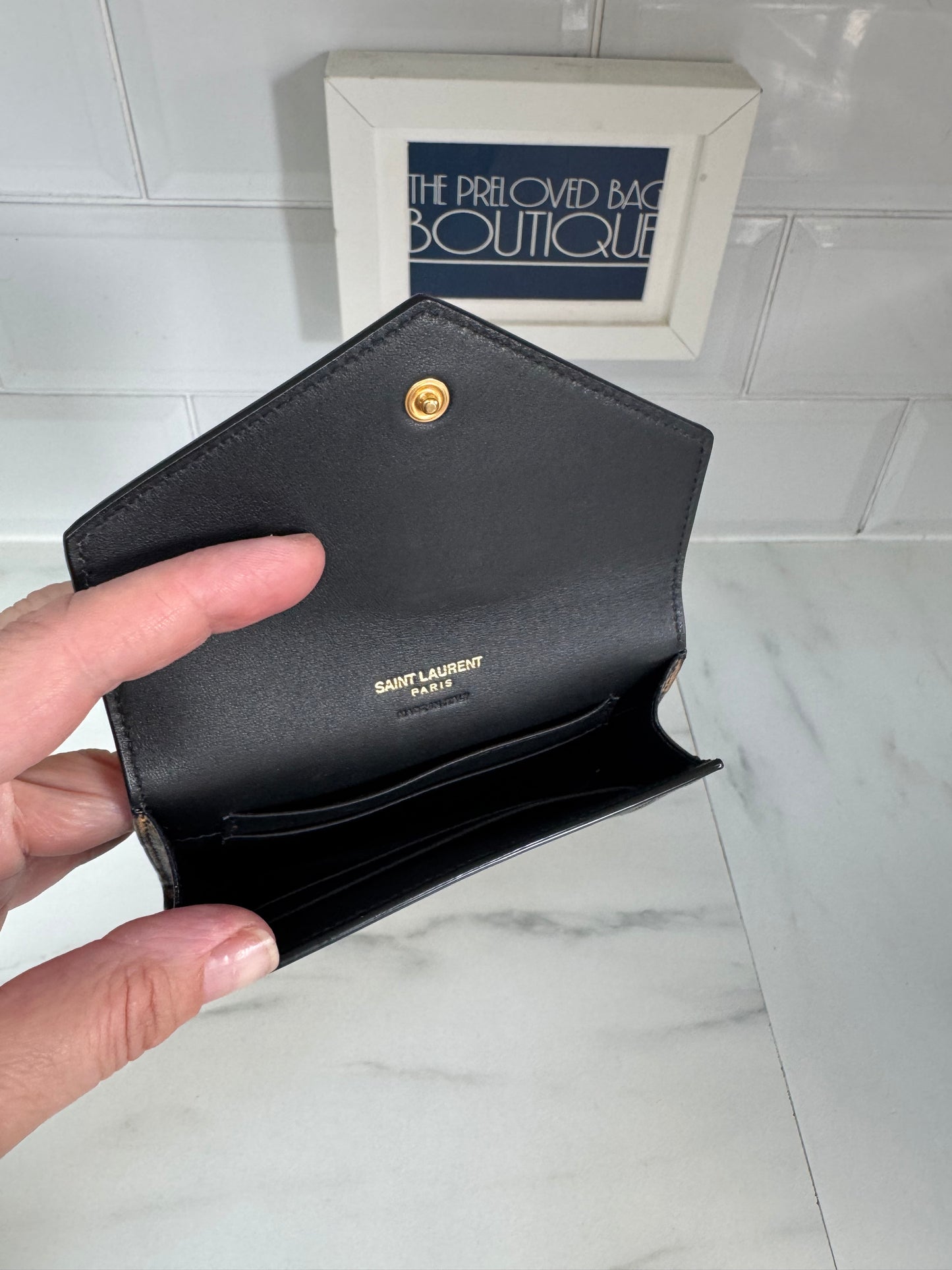Saint Laurent (YSL) Card Holder - Animal Print