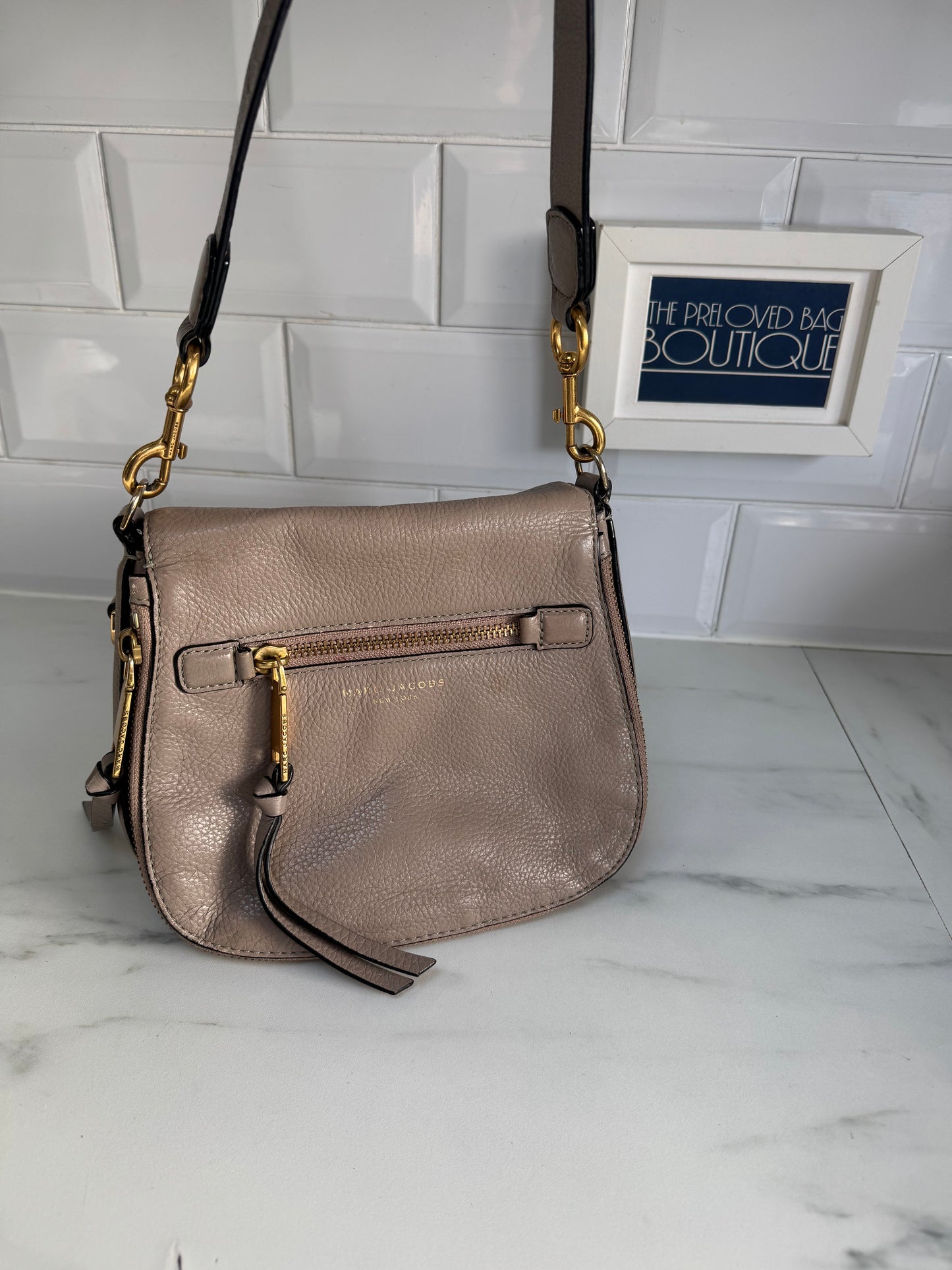 Marc Jacobs Nomad Recruit Small Saddle Bag - Grey