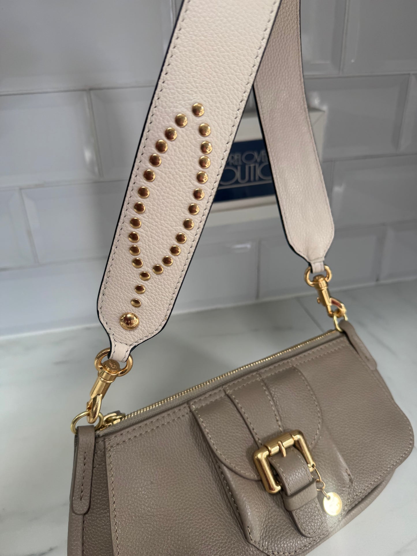 Chloè Lesley Baguette Saddle Bag - Motty Grey