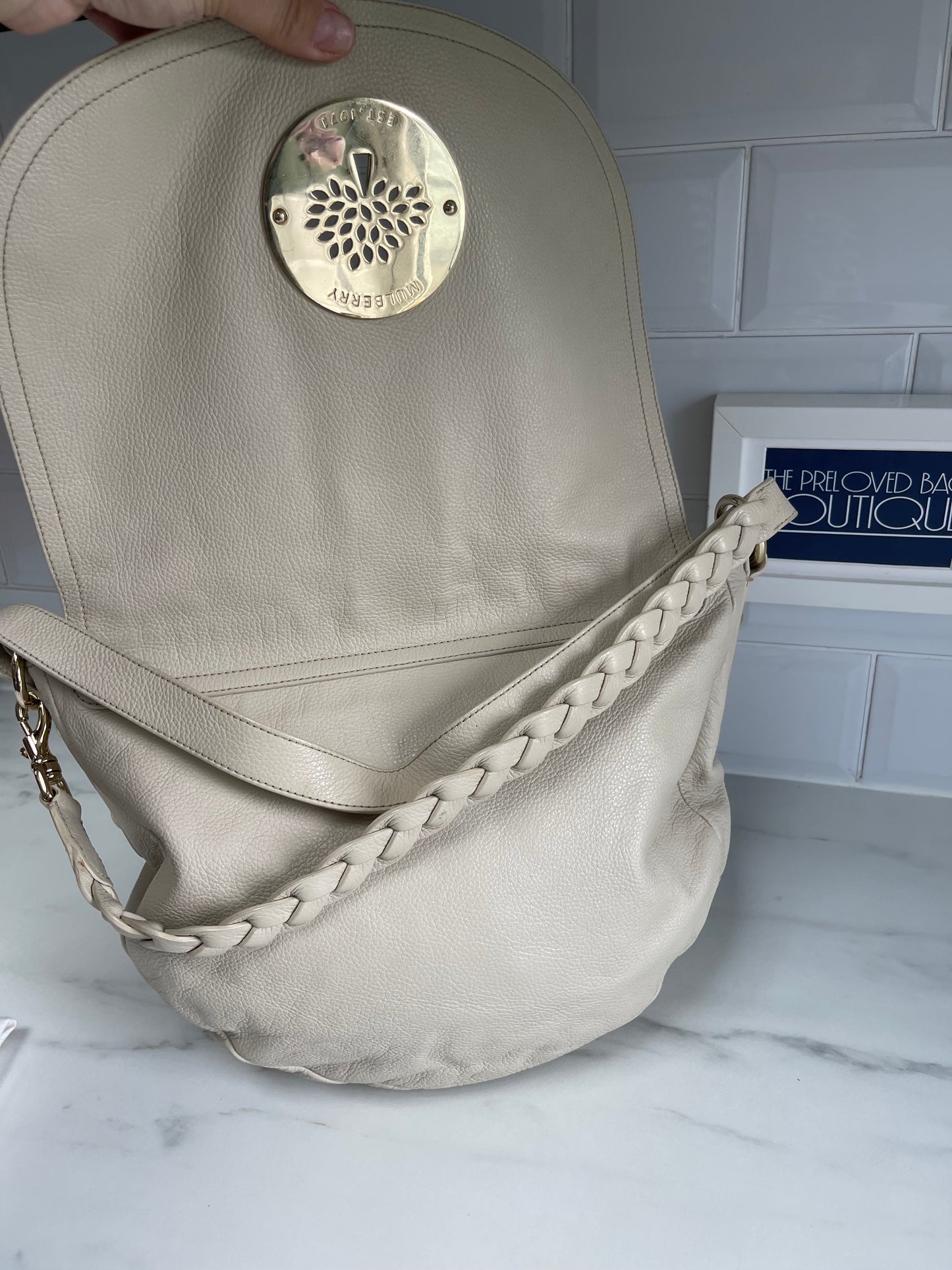 Mulberry Large Daria Satchel - Pear Sorbet