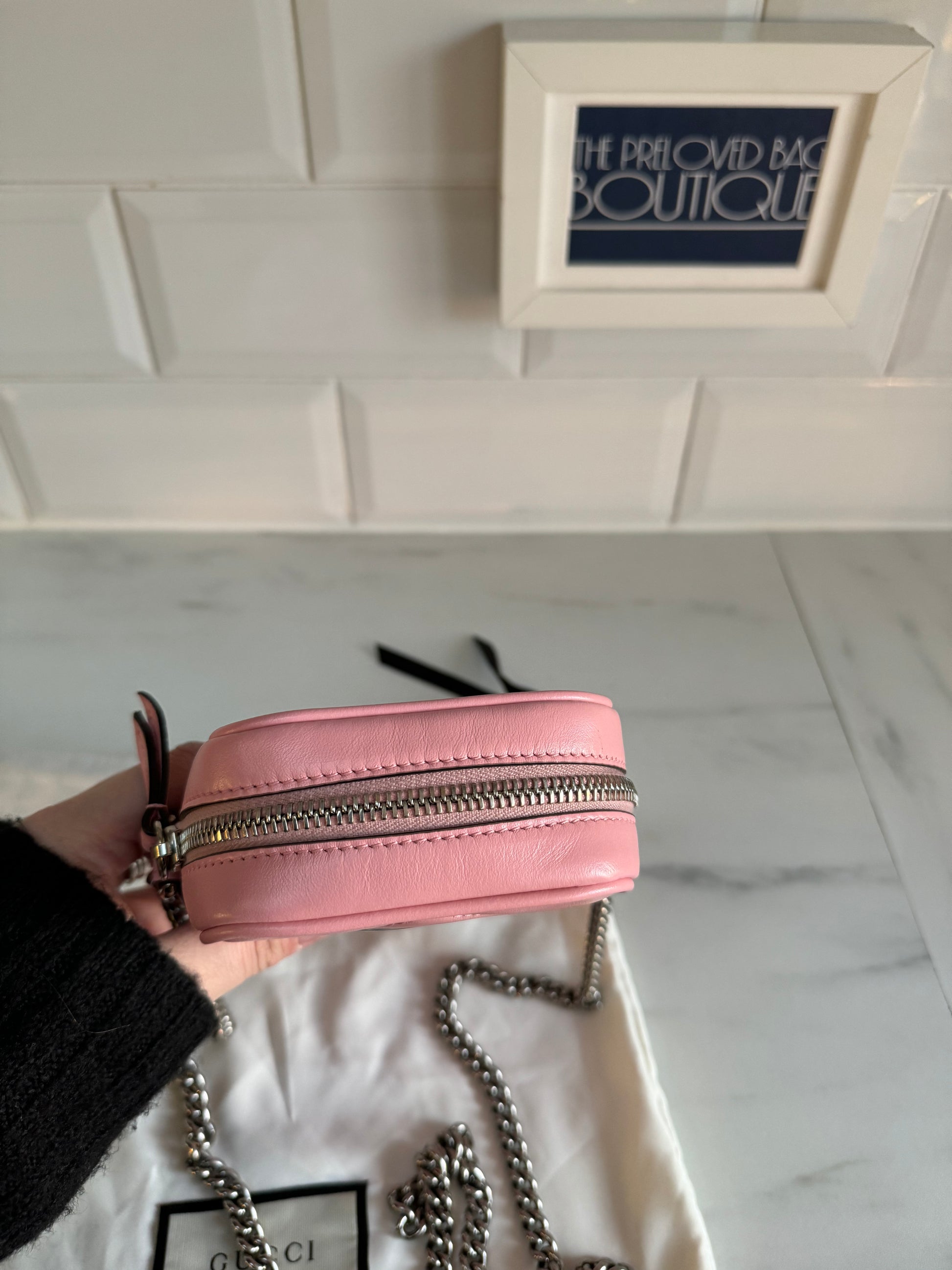 Mini gg marmont chain bag sale