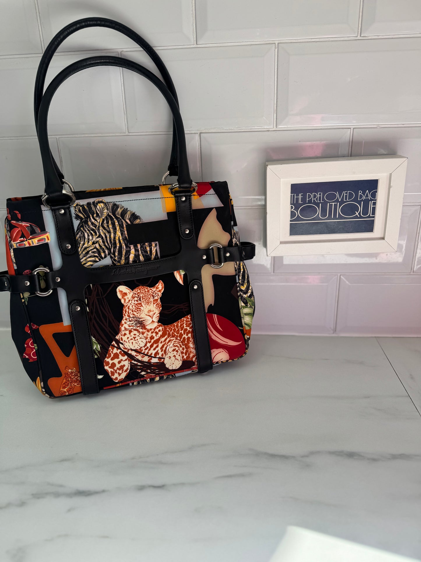 Salvatore Feragamo Tote - Black, Red, Brown, Orange