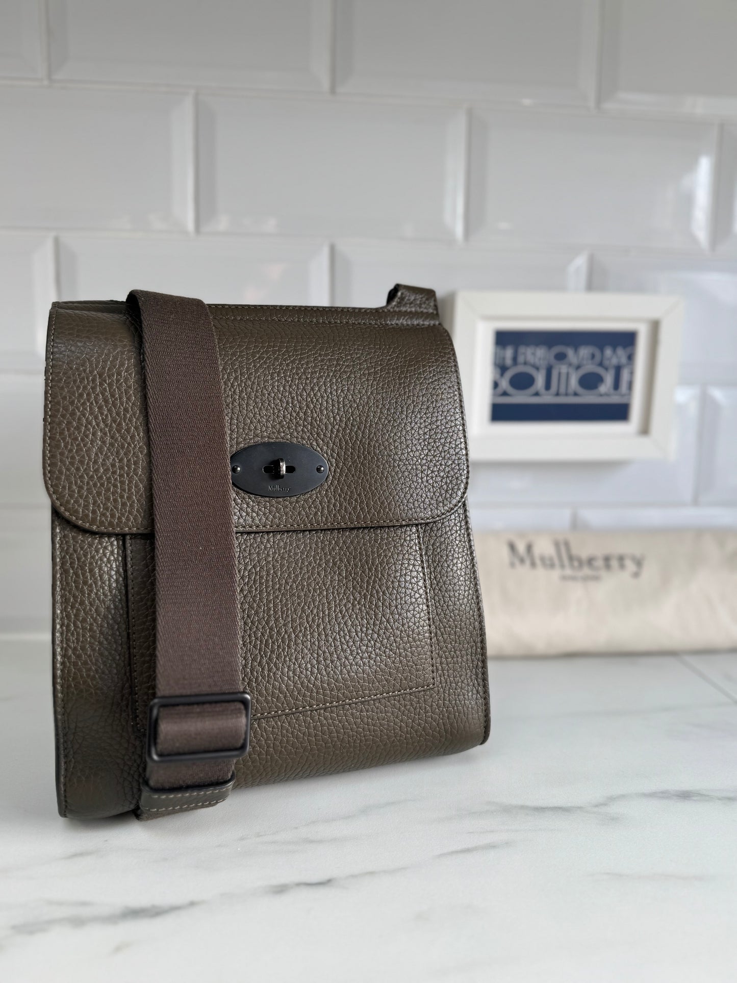 Mulberry Small Antony - Dark Palm