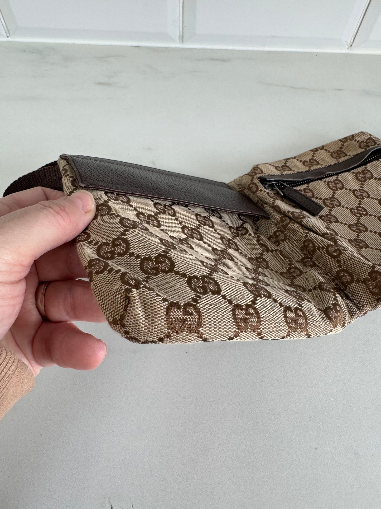 Gucci Waist/Belt Bag - Brown Monogram