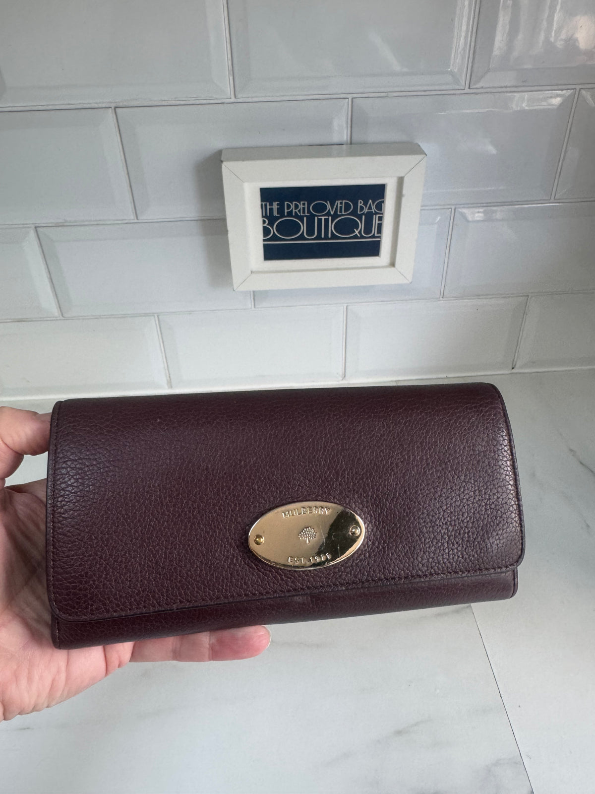 Mulberry Continental Plaque Wallet - Oxblood