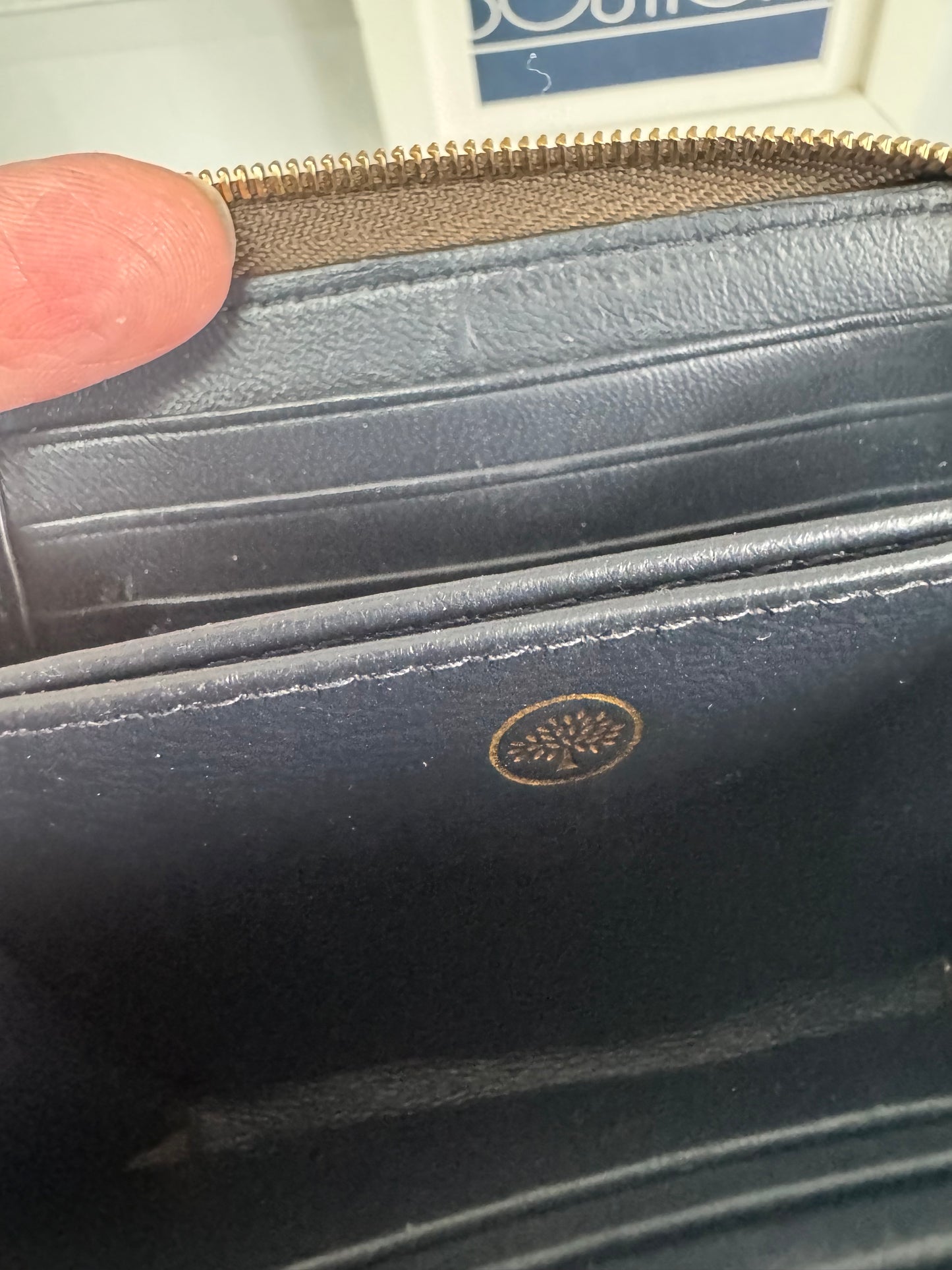 Mulberry Plaque Small Zip aAround Purse - Dark Palm