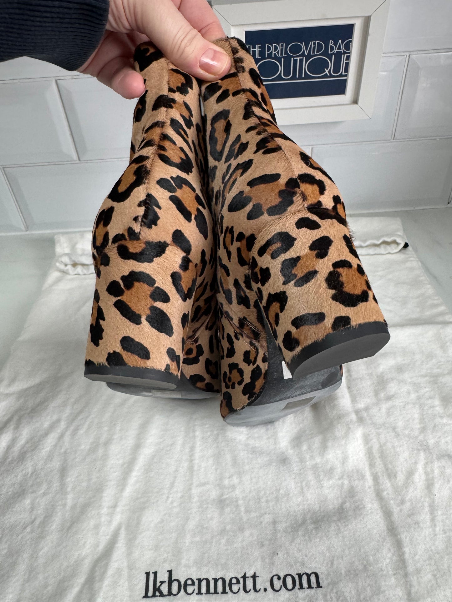 LK Bennett Simi Ankle Boots - Leopard Print
