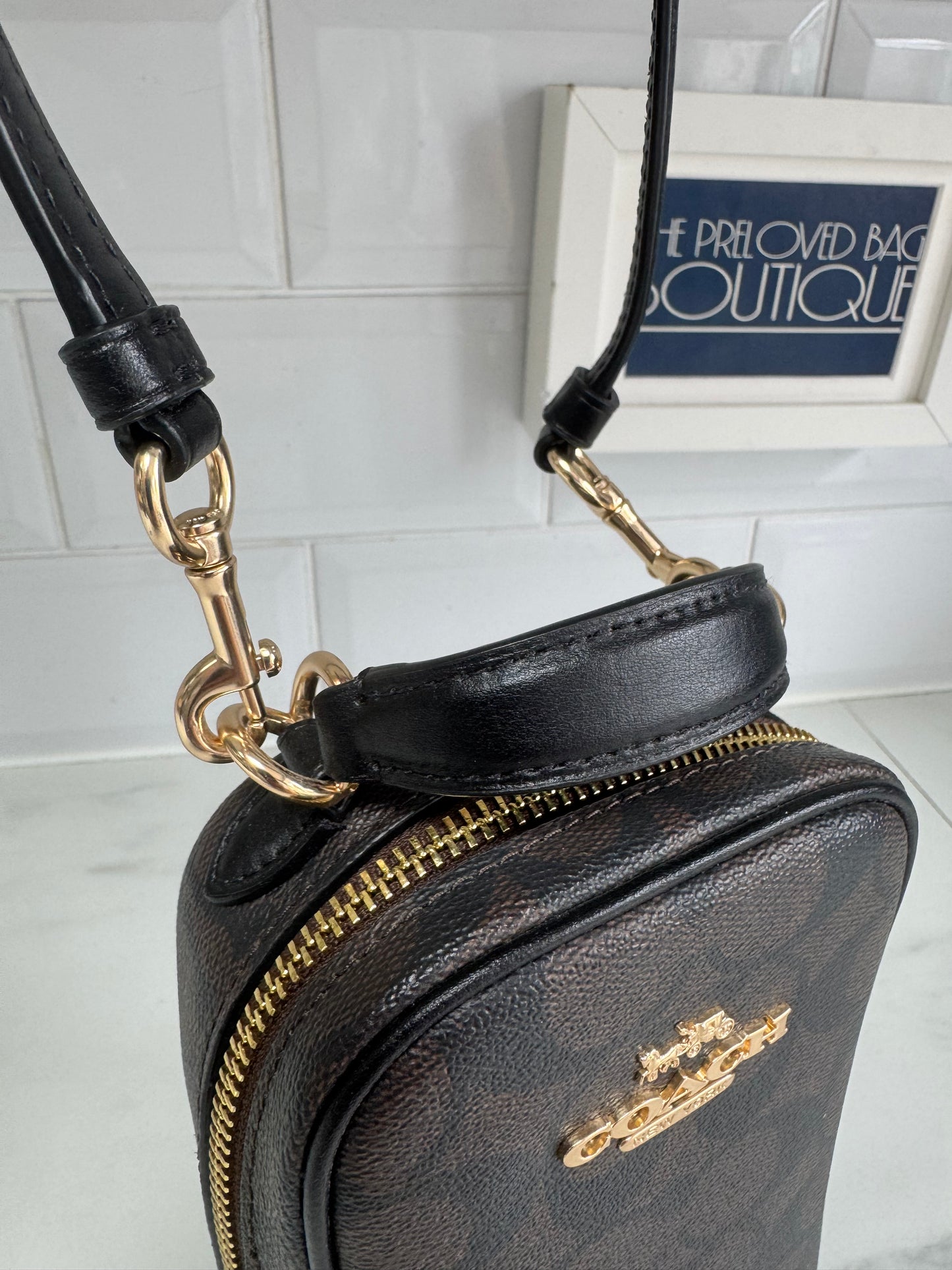 Coach Eva Crossbody Phone Bag - Brown