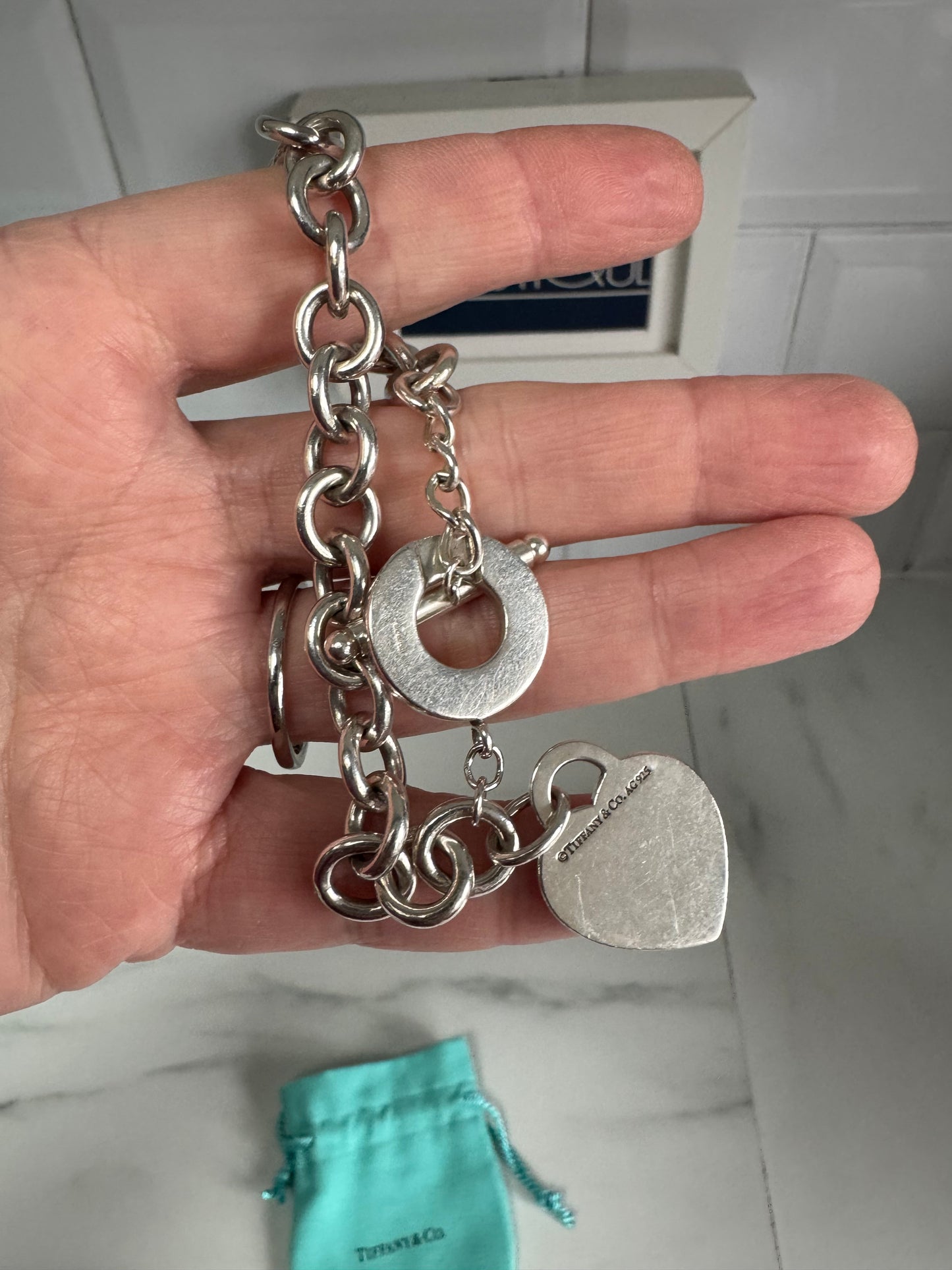 Tiffany & Co Toggle Heart Tag Bracelet - Silver