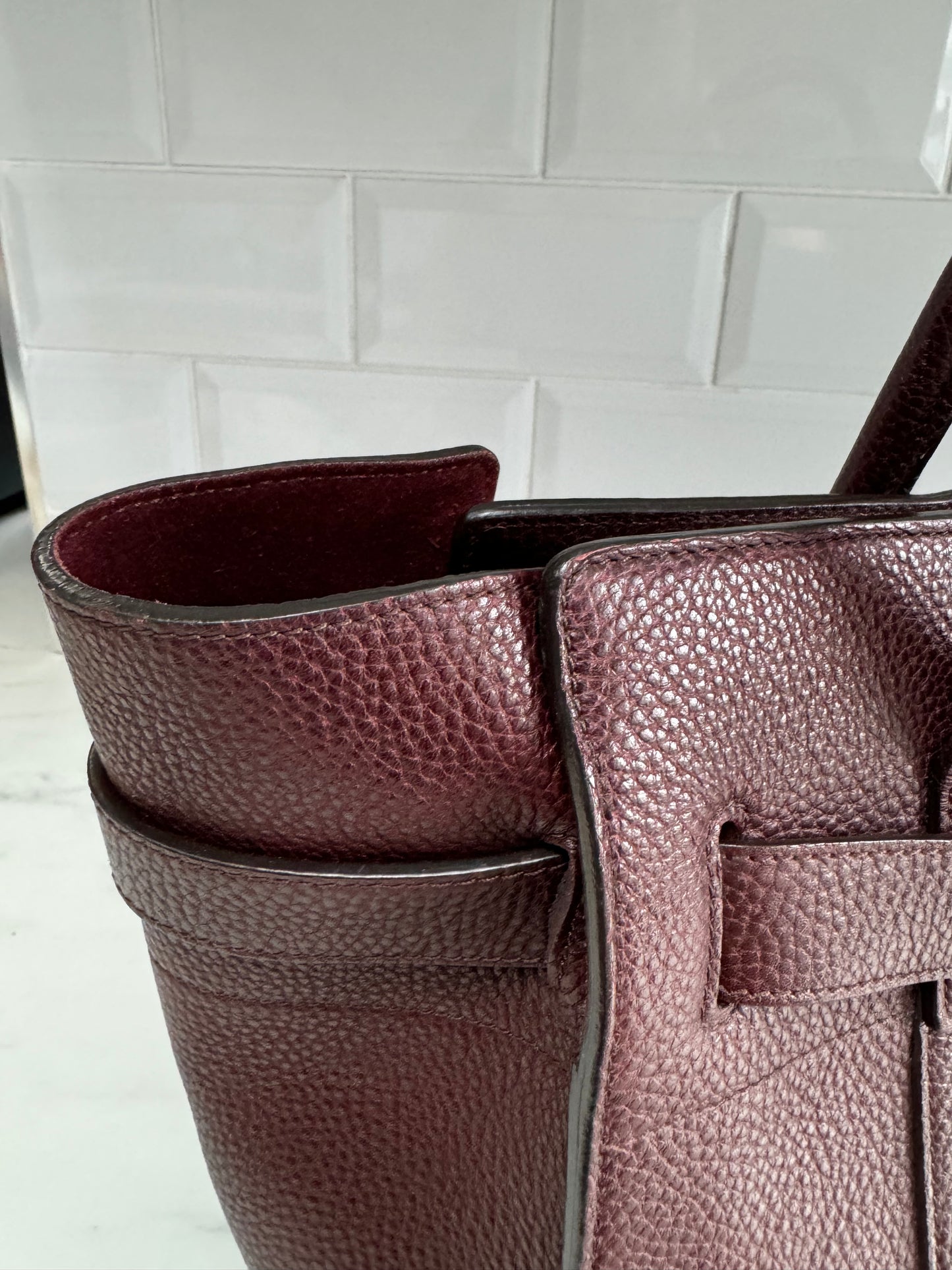 Mulberry Large Zipped Bayswater - Oxblood