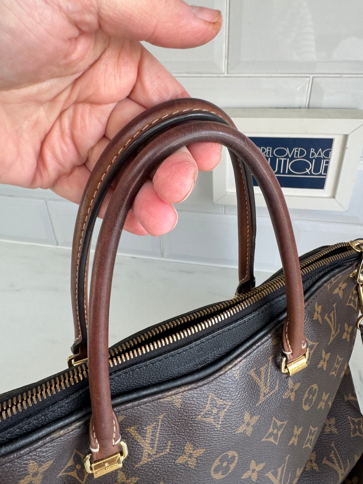 Louis Vuitton Pallas Noir Shoulder Bag - Monogram Brown