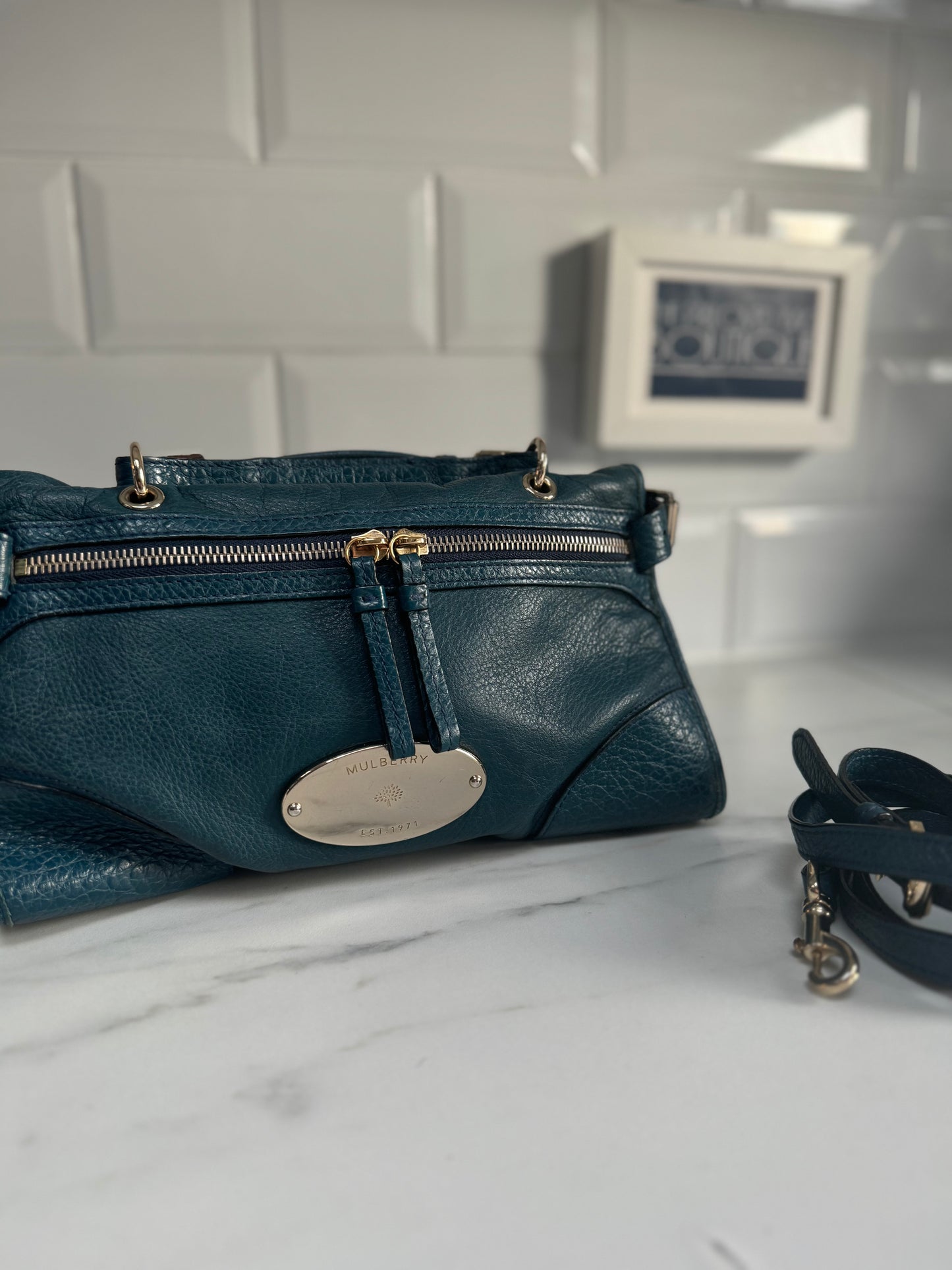 Mulberry Small Taylor - Petrol Blue