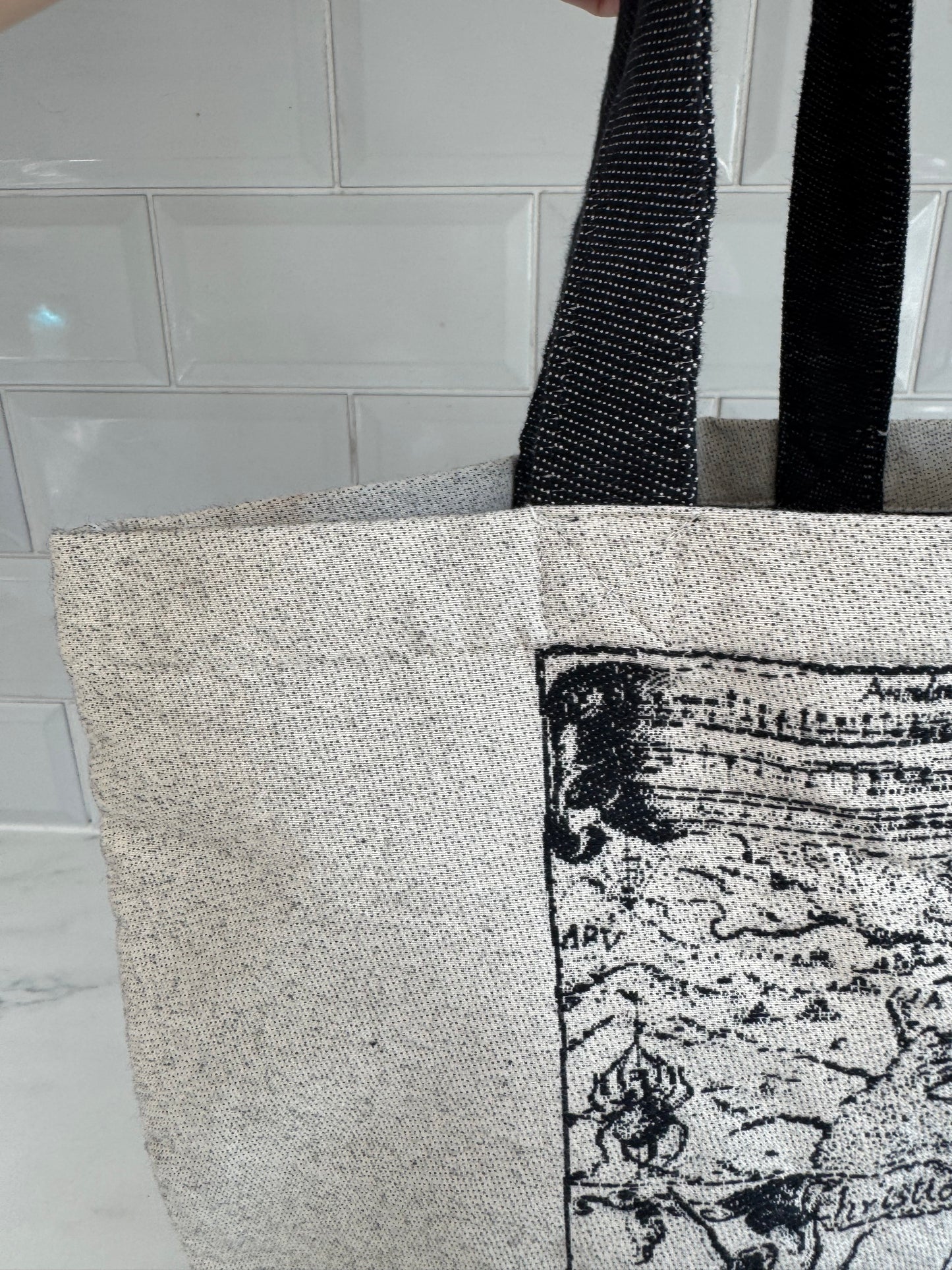 Christian Dior Canvas Shopper Tote - White and Navy