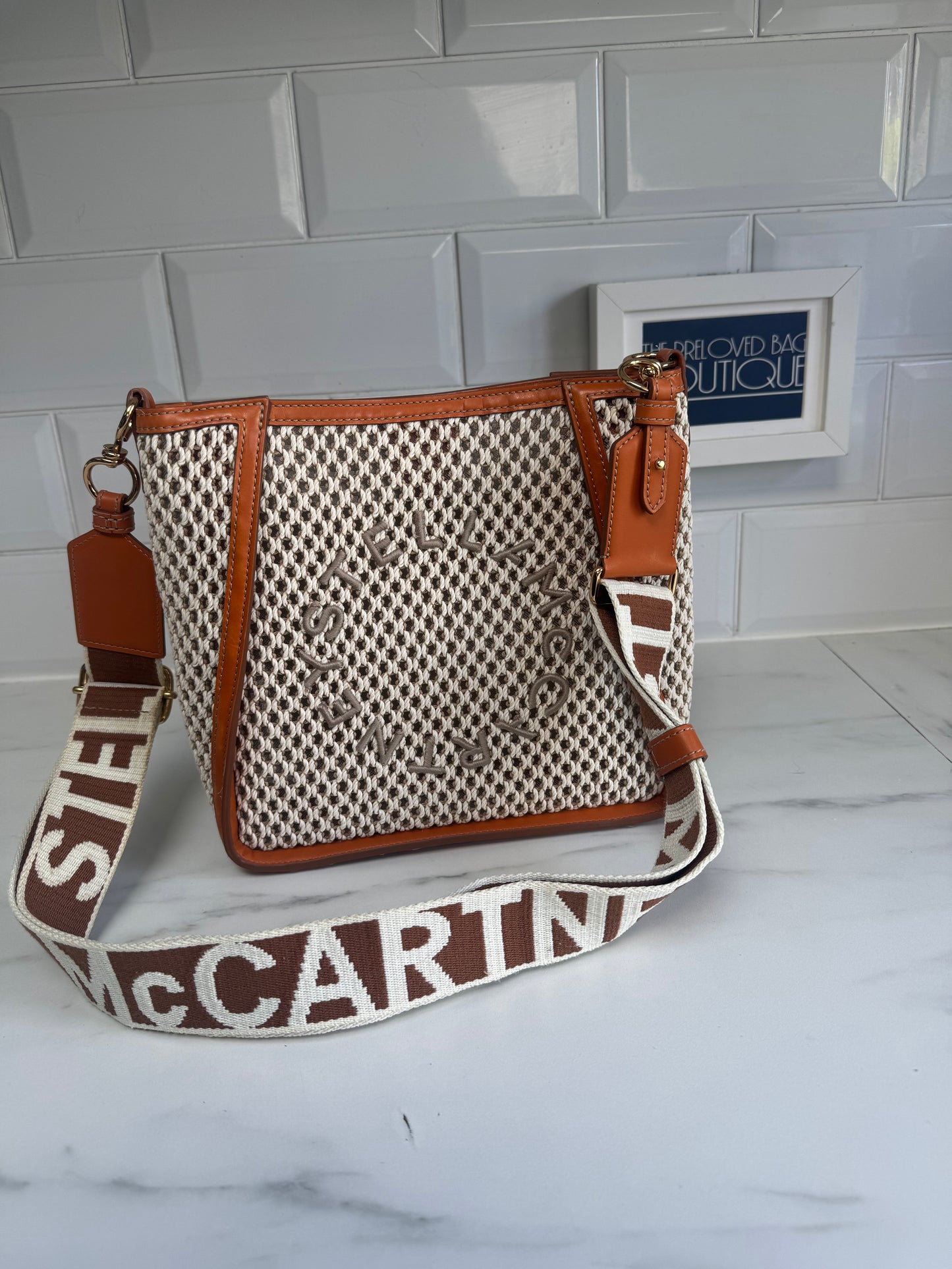 Stella McCartney Eco Mesh Rope Crossbody bag - Tan, Beige and Ivory