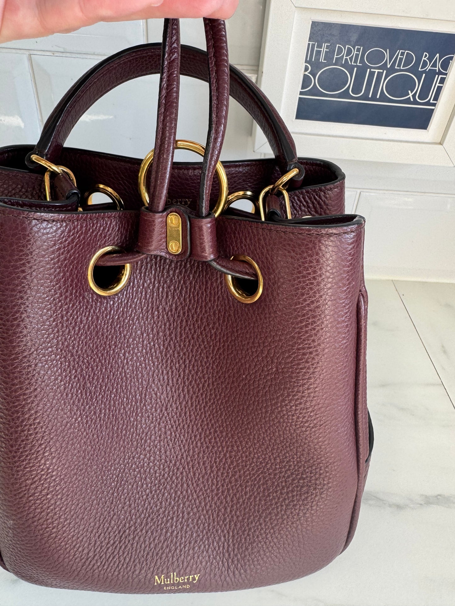 Mulberry Hampstead Bucket Bag - Oxblood